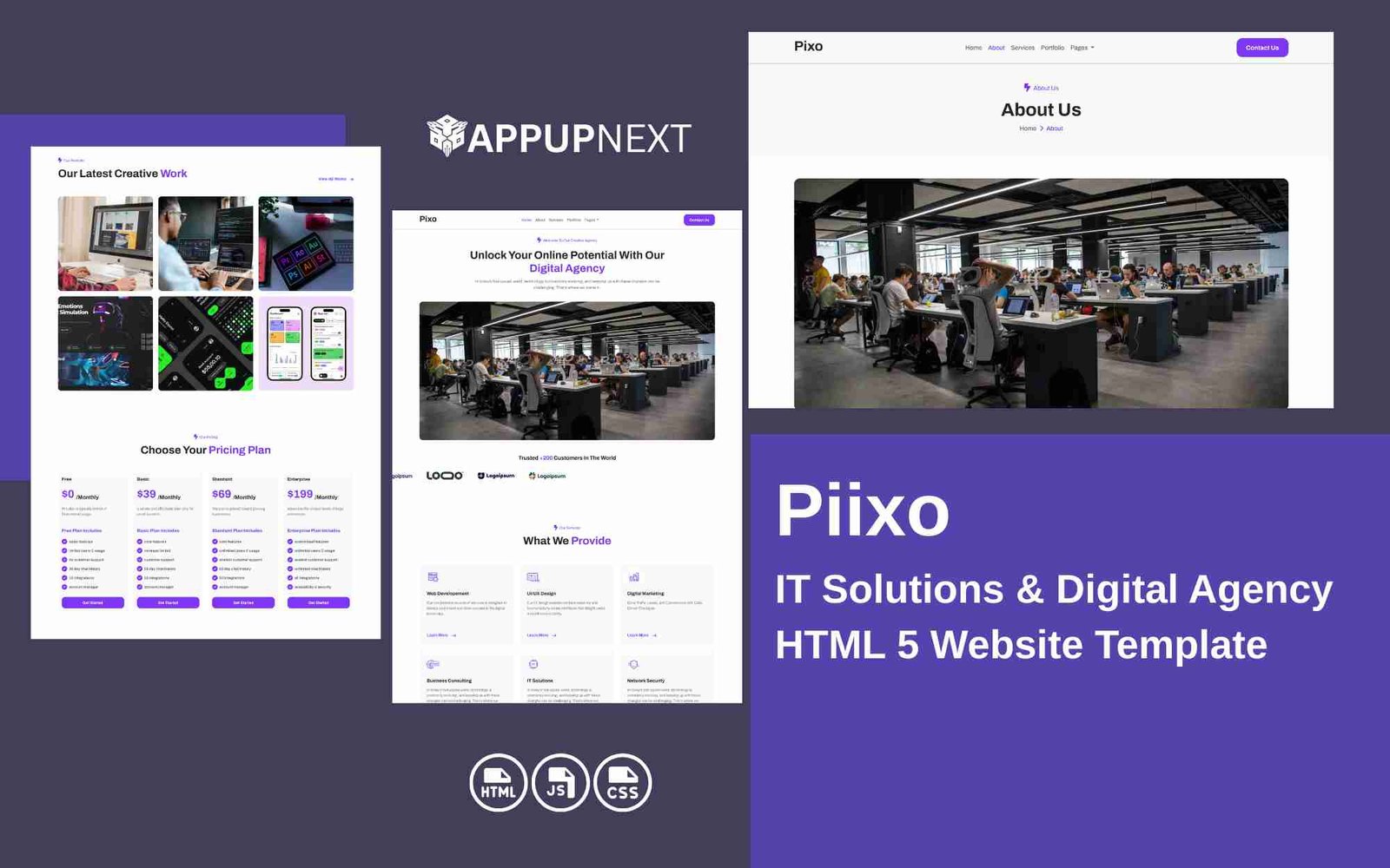 Piixo - IT Solutions & Digital Agency - HTML 5 Website Template