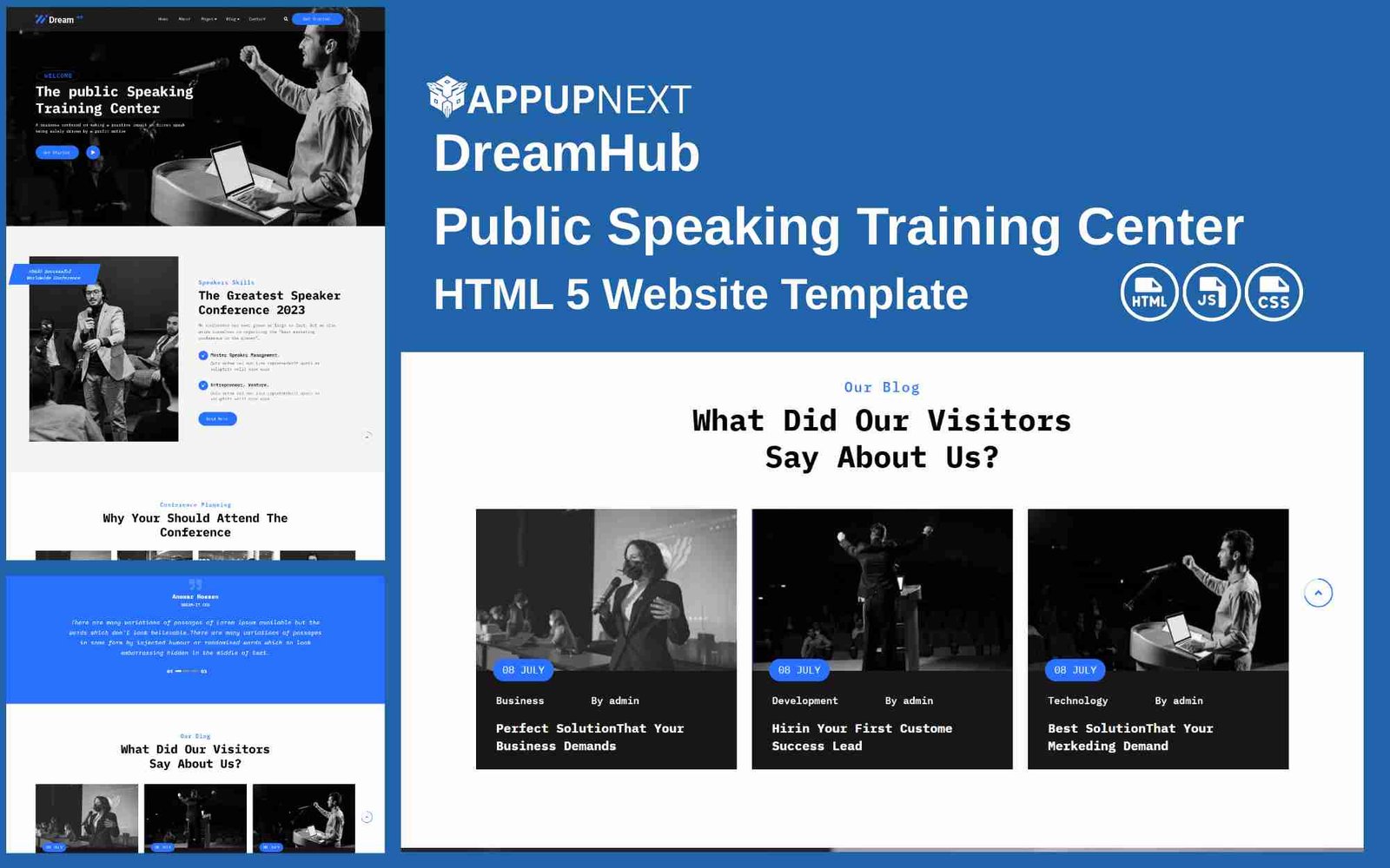 DreamHub - Public Speaking Training Center - HTML 5 Website Template