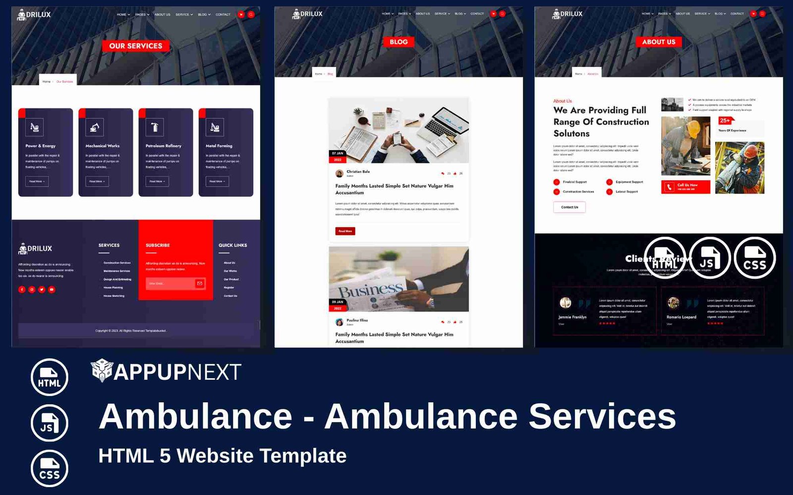 Drilux - Construction Services - HTML 5 Website Template - v4