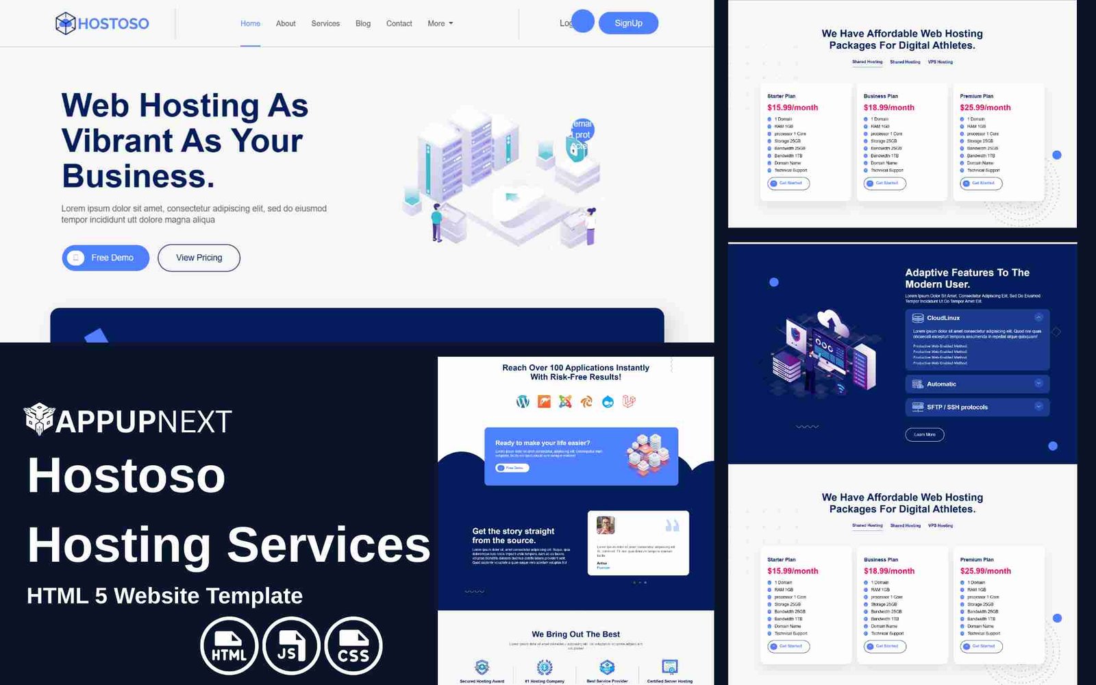 Hostoso - Hosting Services - HTML 5 Website Template