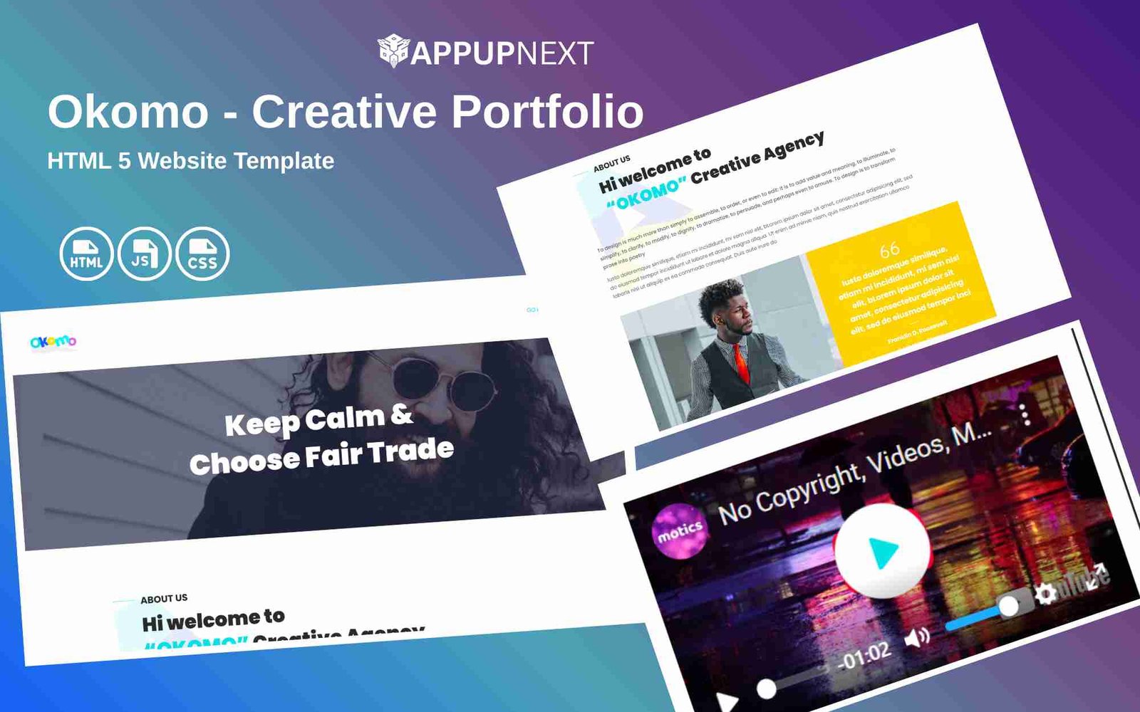 Okomo - Creative Portfolio - HTML 5 Website Template - v3