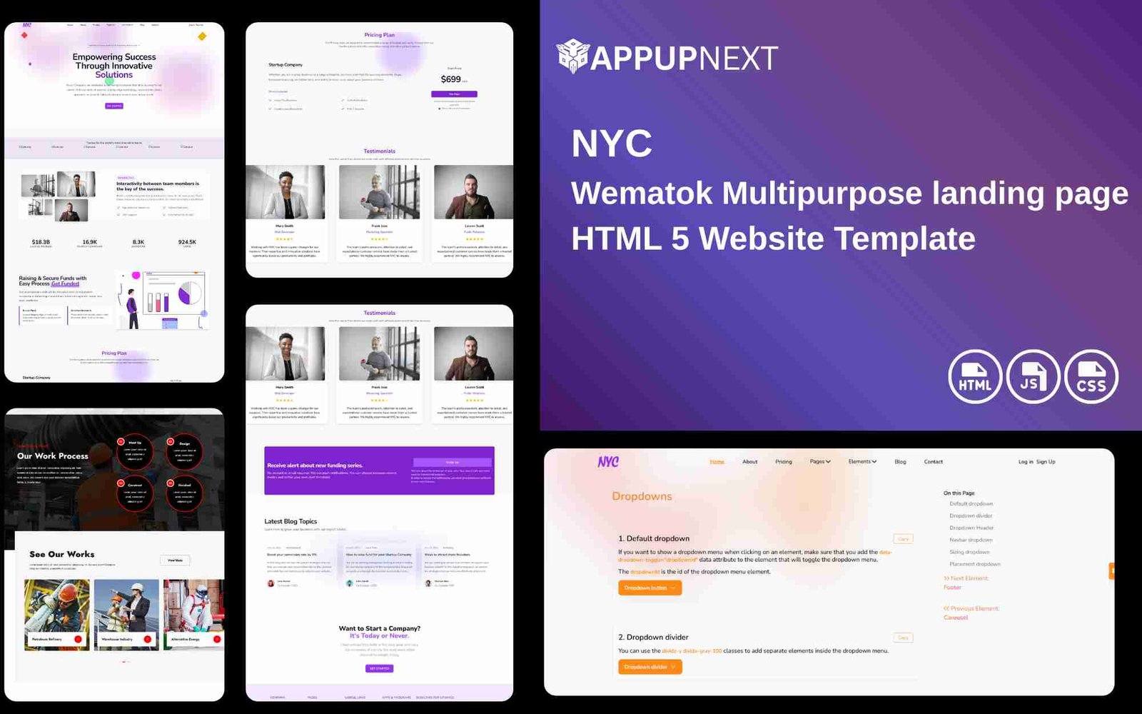 NYC - Wematok Multipurpose landing page - HTML 5 Website Template - v2