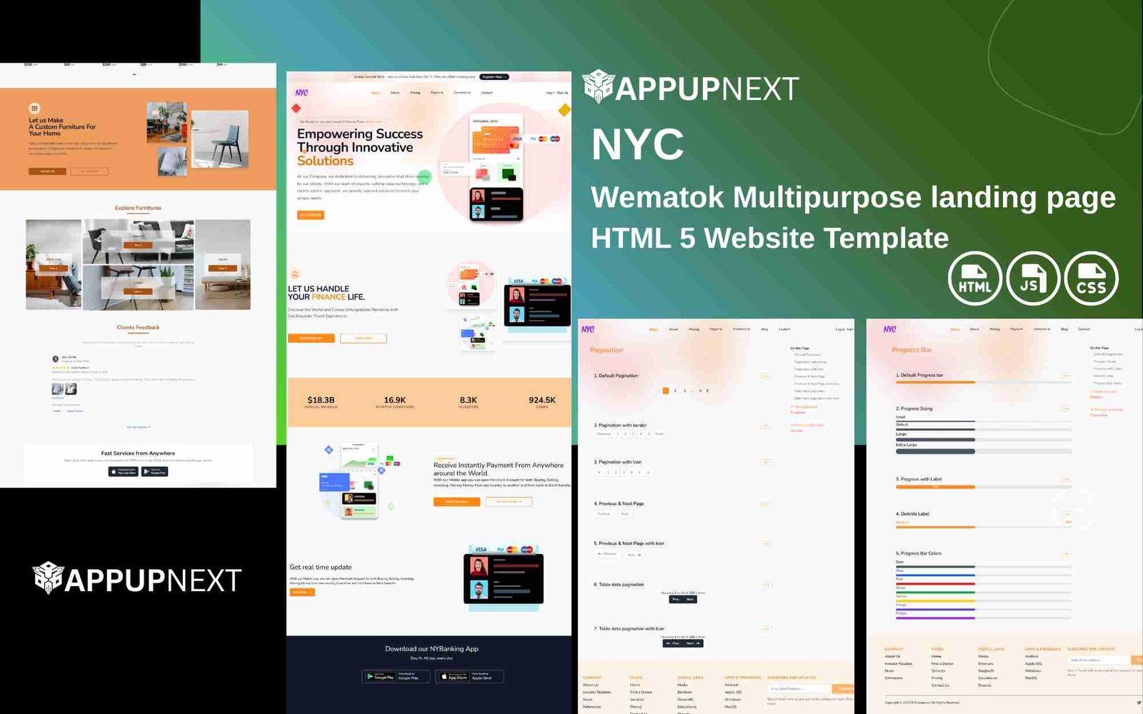 NYC - Wematok Multipurpose landing page - HTML 5 Website Template - v9
