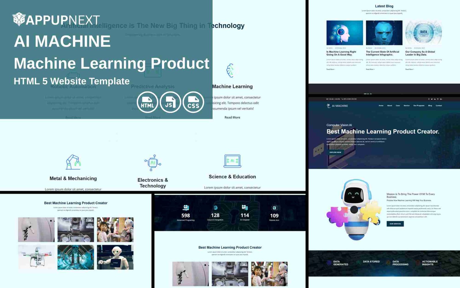 AI MACHINE - Machine Learning Product HTML 5 Website Template