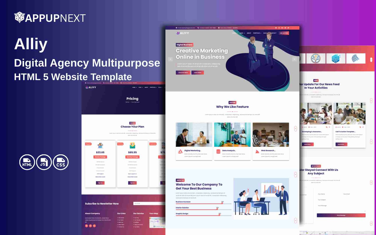 Alliy - Digital Agency Multipurpose HTML 5 Website Template - v2