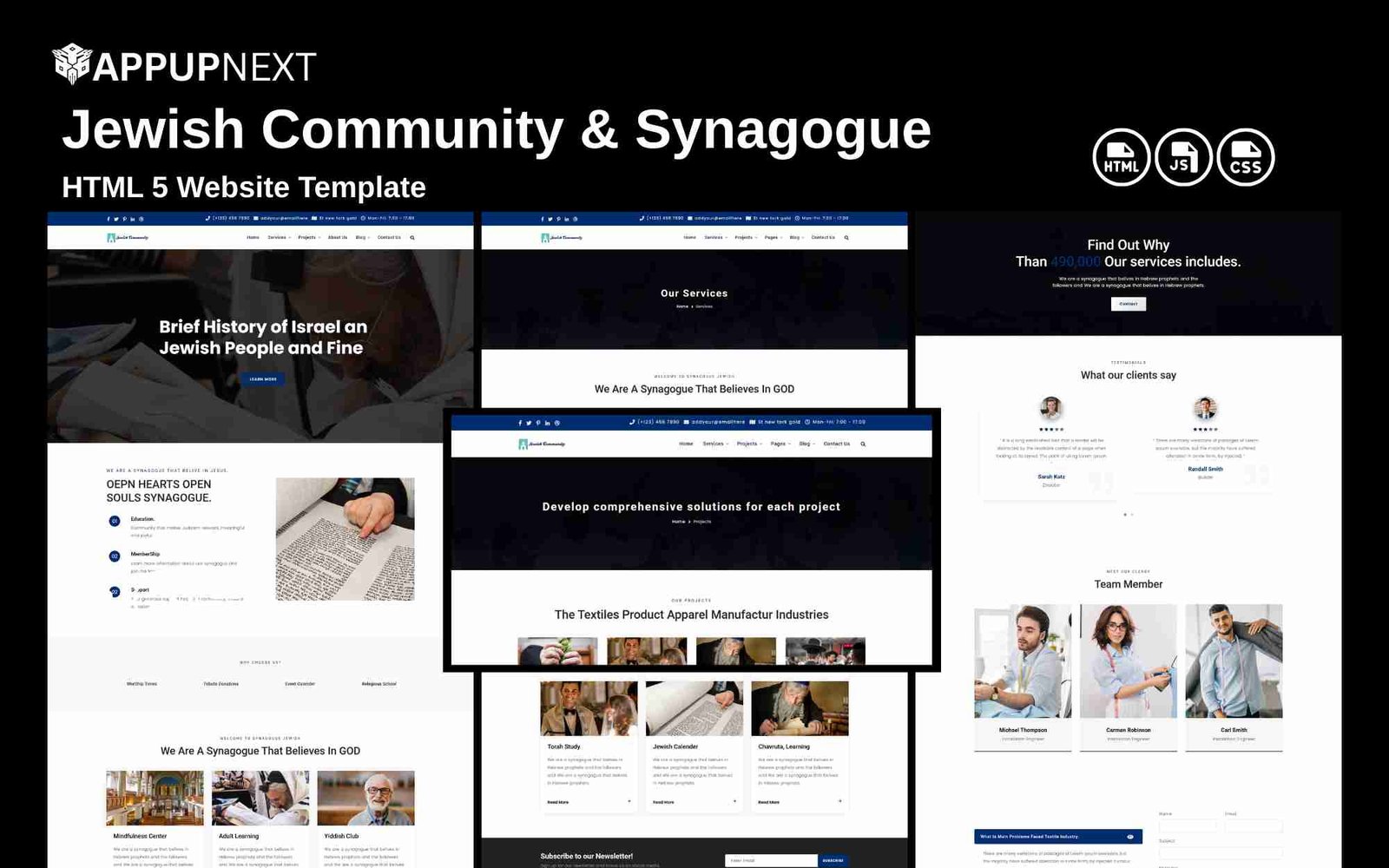 Jewish Community & Synagogue - HTML 5 Website Template