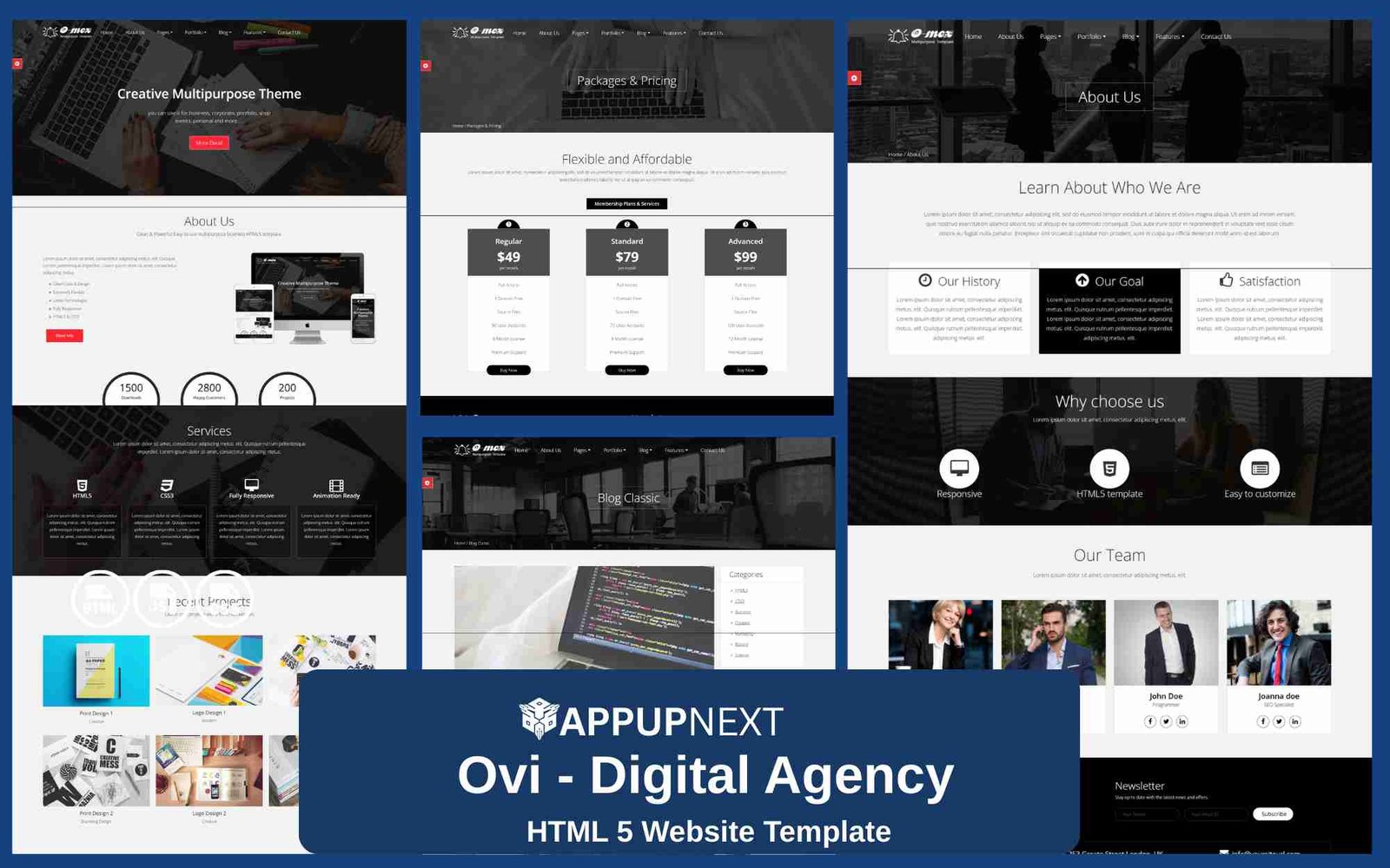 Ovi - Digital Agency - HTML 5 Website Template - v1