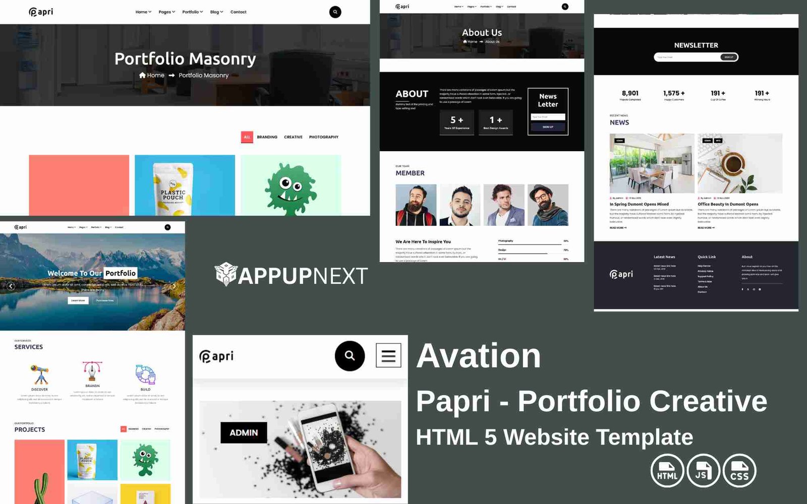 Papri - Portfolio Creative - HTML 5 Website Template - v1