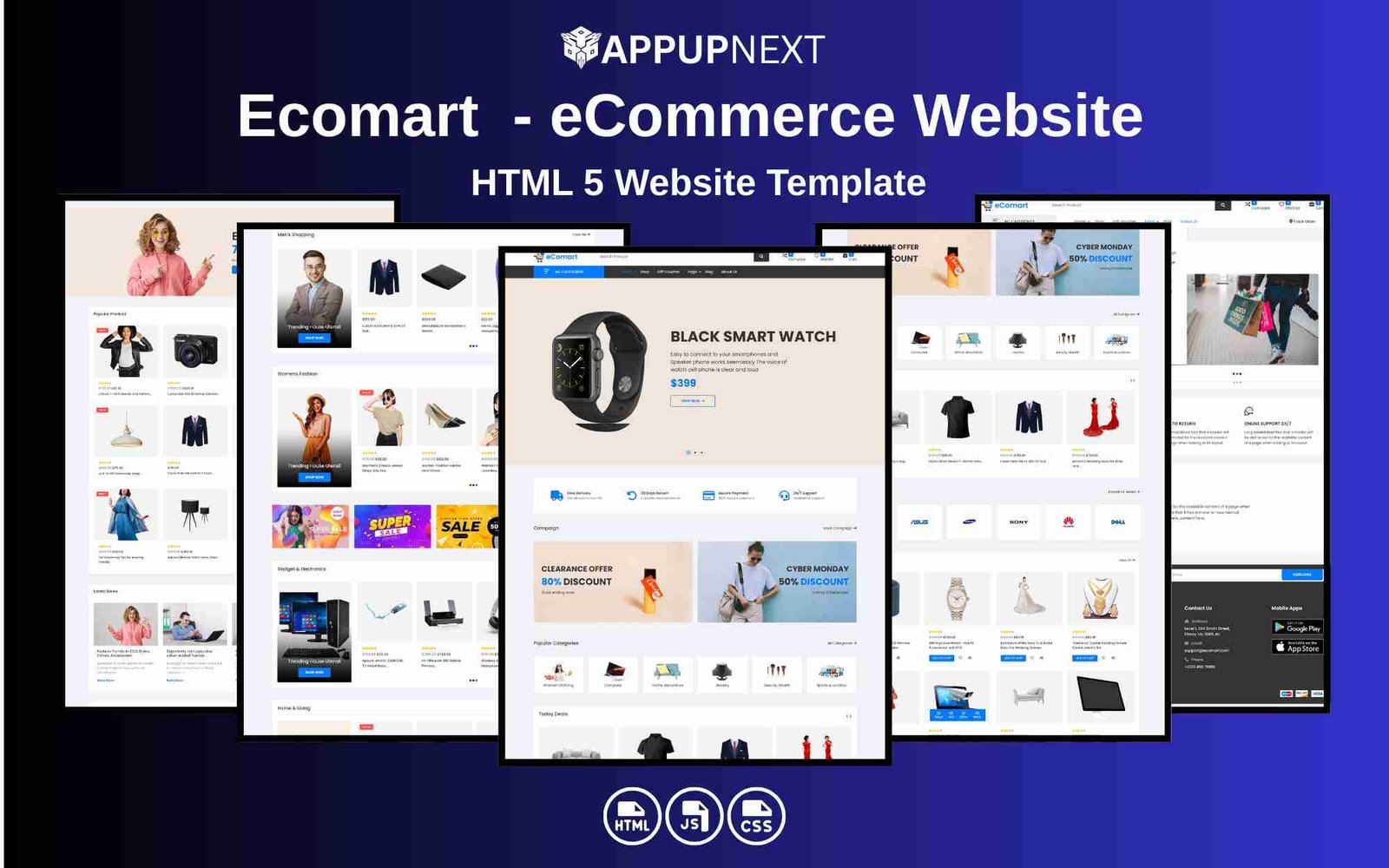 Ecomart  - eCommerce Website - HTML 5 Website Template - v1