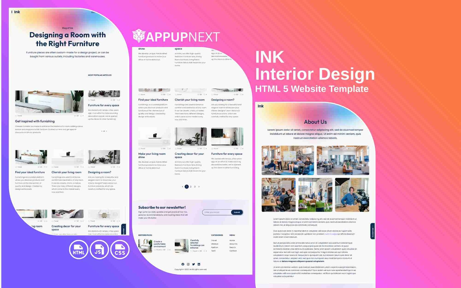 INK - Interior Design - HTML 5 Website Template - v1