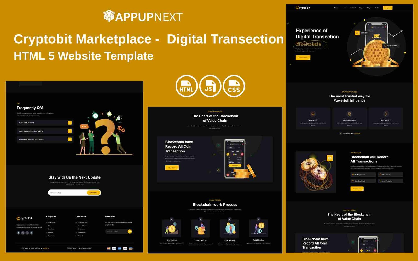 Cryptobit Marketplace - Digital Transection - HTML 5 Website Template - v1