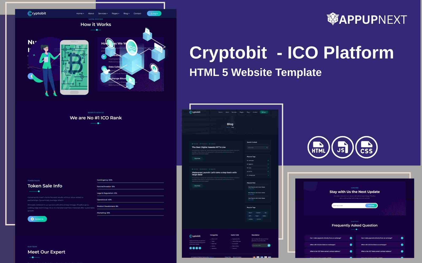 Cryptobit  - ICO Platform - HTML 5 Website Template - v3