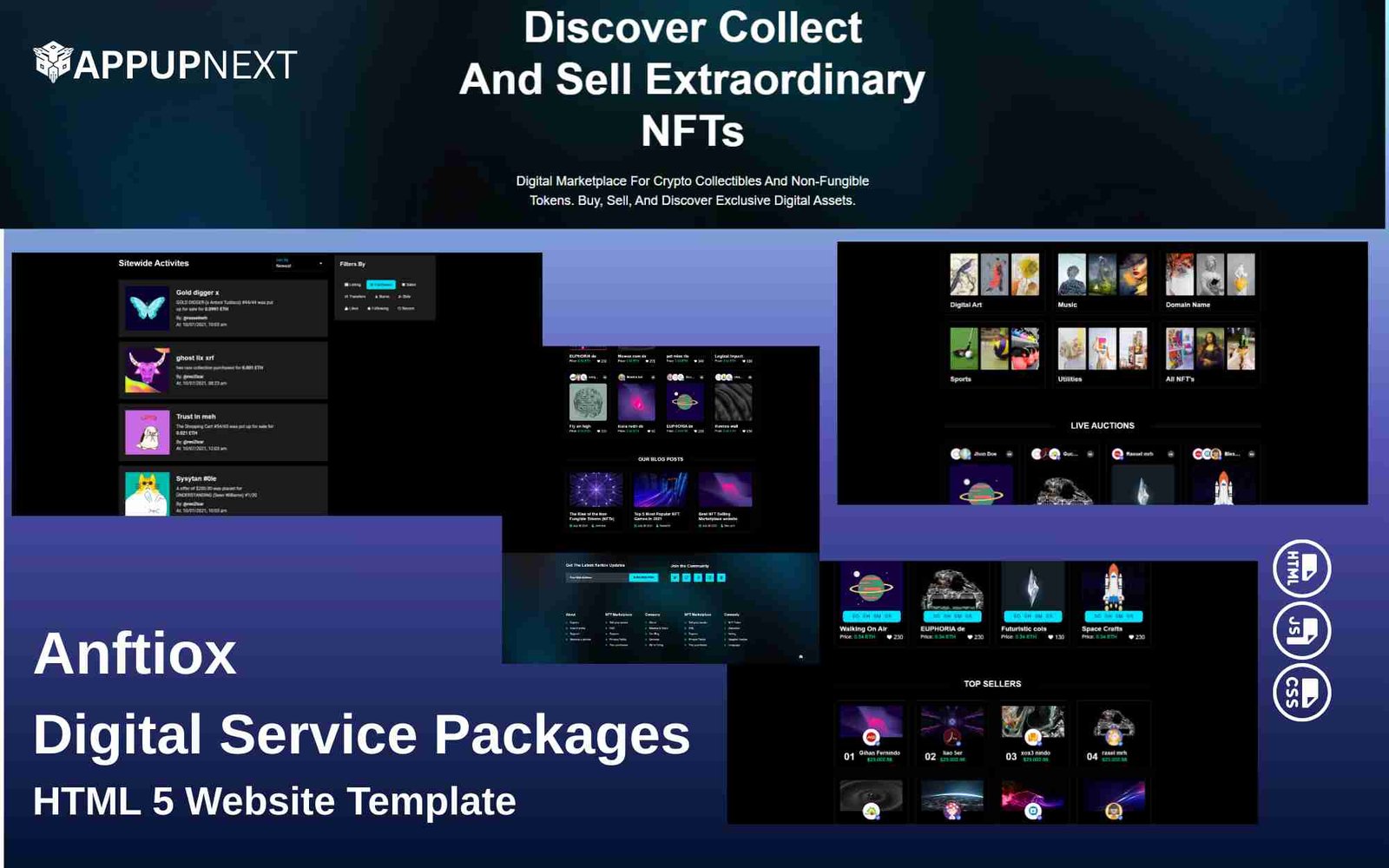 Anftiox - Digital Service Packages - HTML 5 Website Template - v1