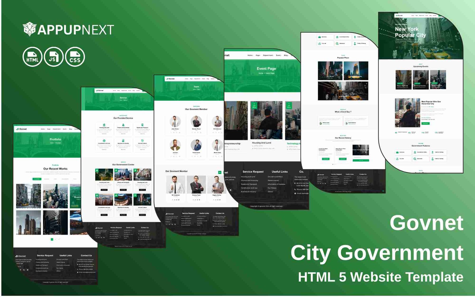 Govnet - City Government - HTML 5 Website Template - v1