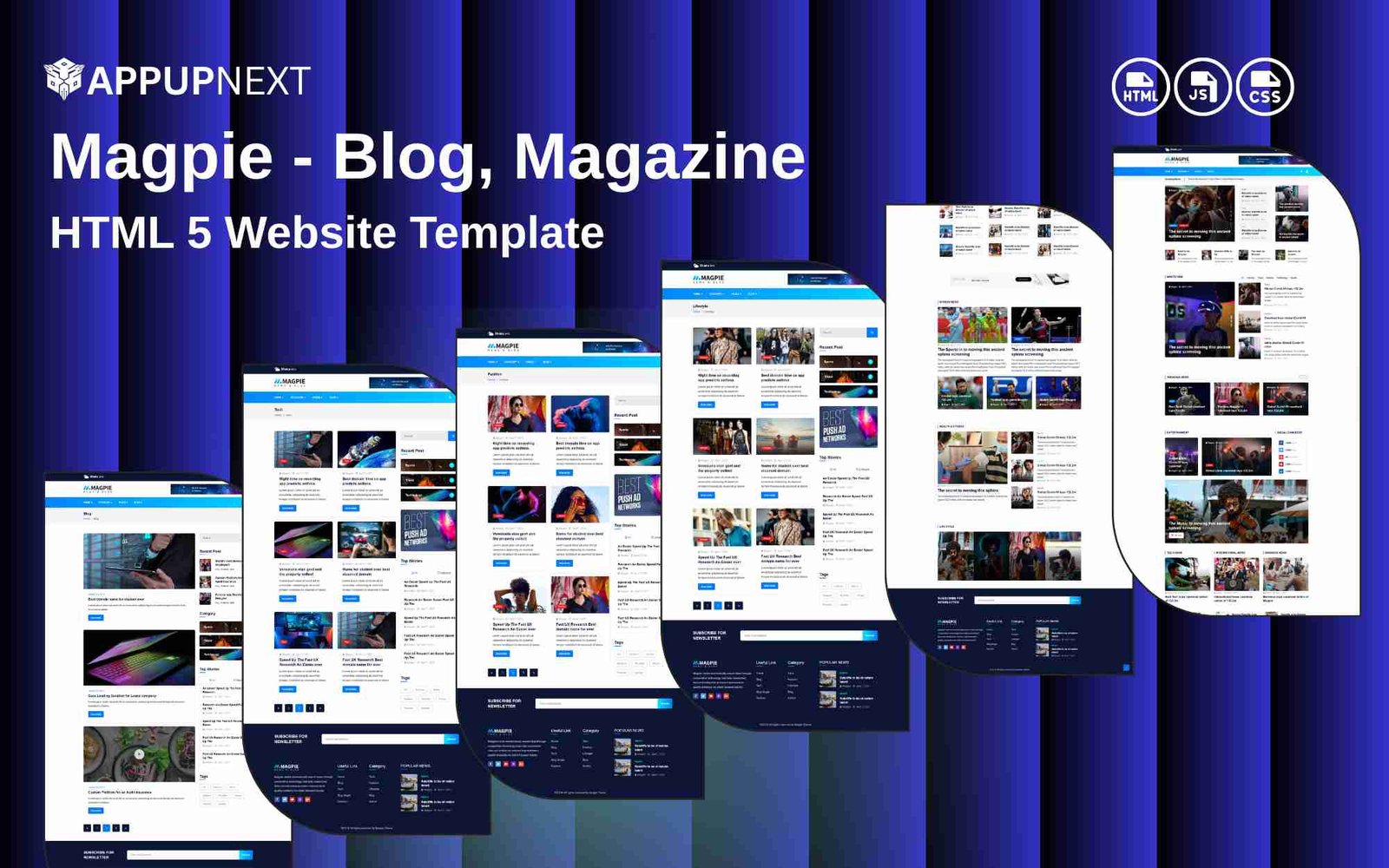 Magpie - Blog, Magazine - HTML 5 Website Template - v1