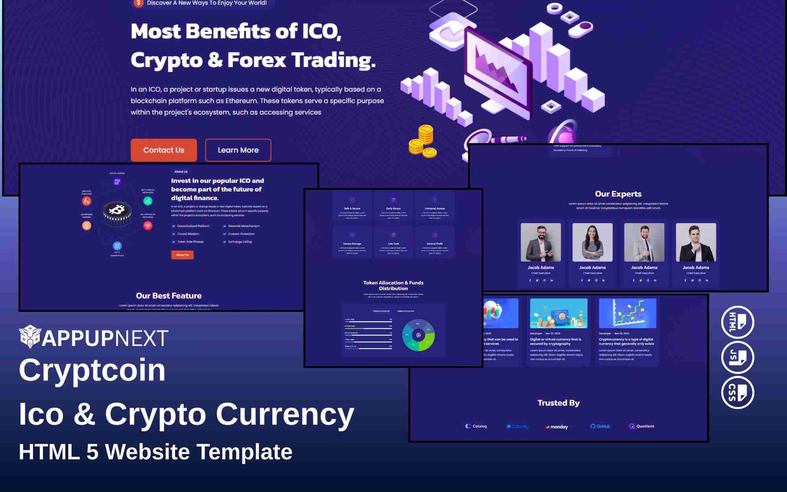 Cryptcoin - Ico & Crypto Currency - HTML 5 Website Template