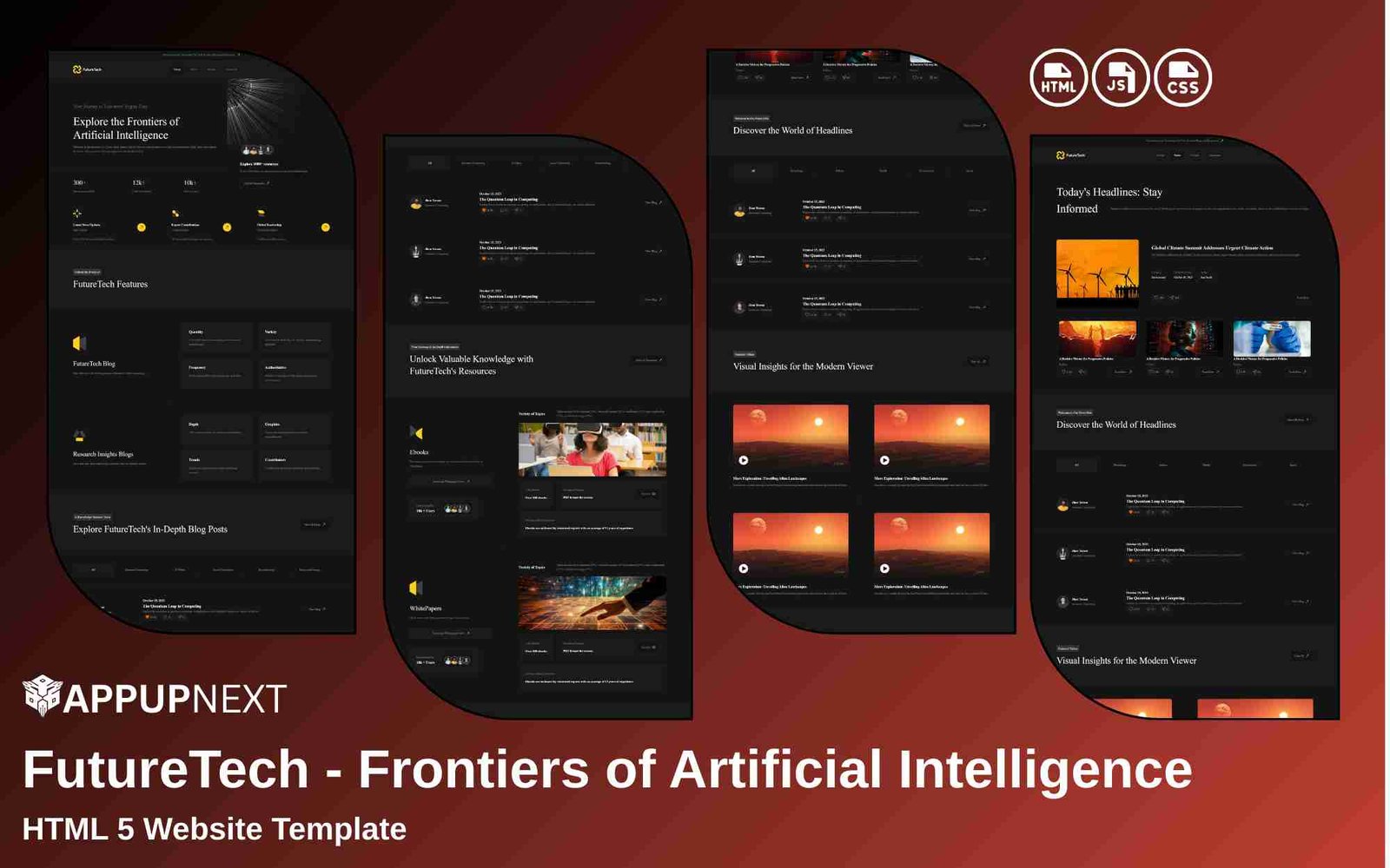 FutureTech - Frontiers of Artificial Intelligence-  HTML 5 Website Template