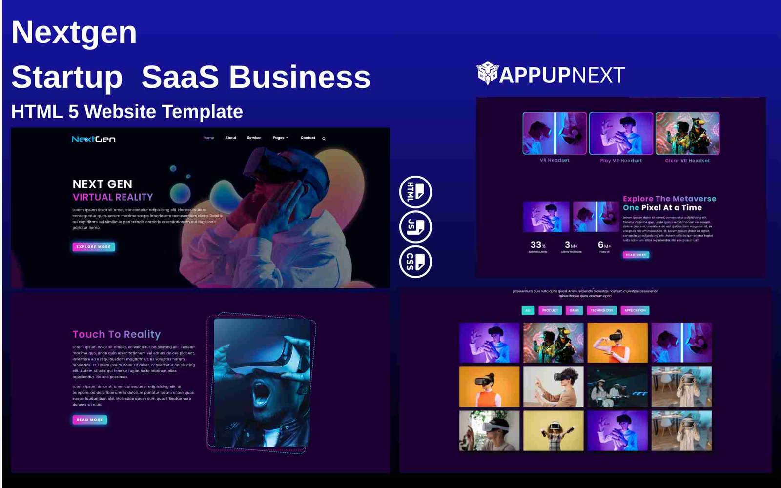 Nextgen - Startup  SaaS Business- HTML 5 Website Template