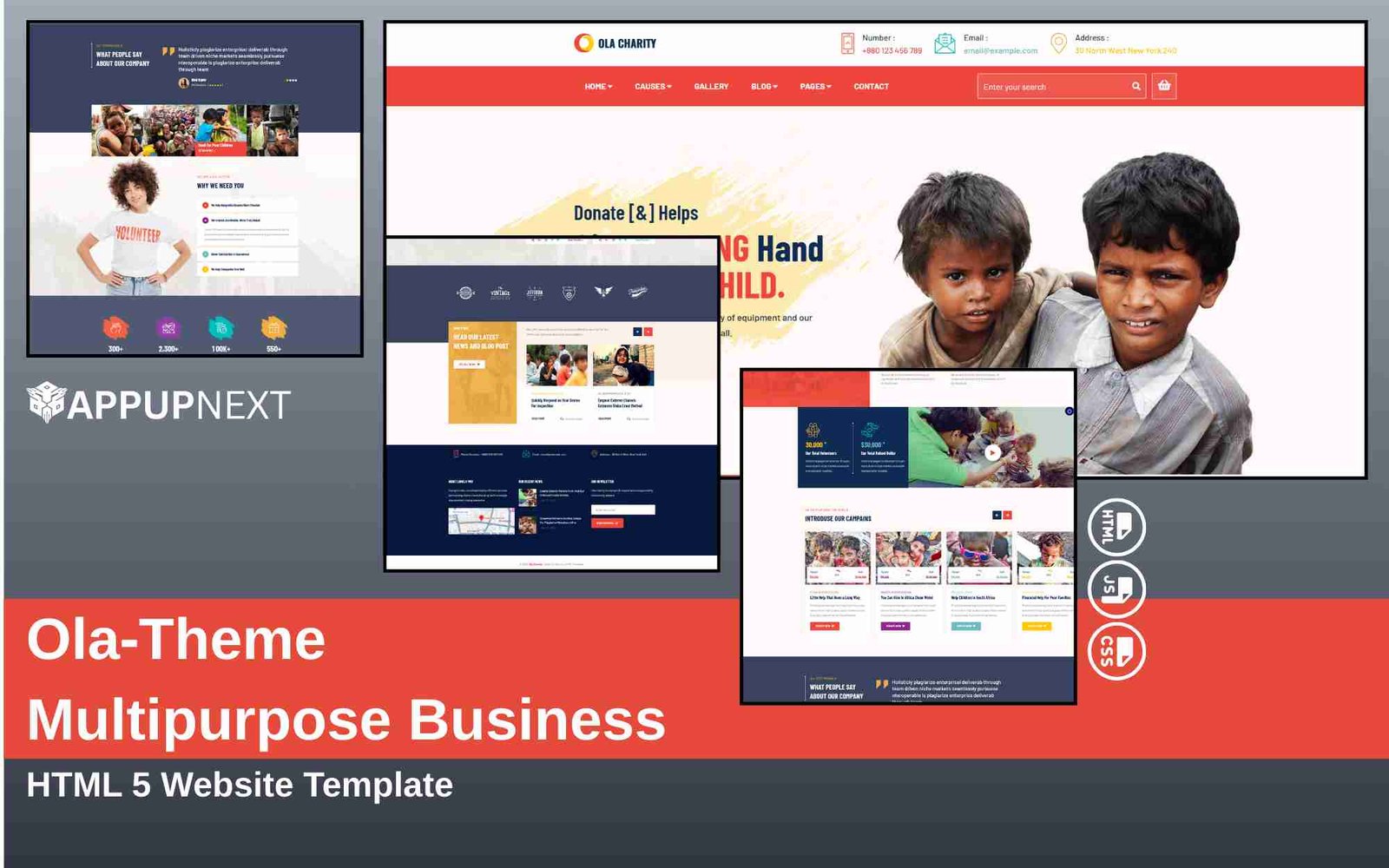 Ola‑Theme - Multipurpose Business - HTML 5 Website Template - v8