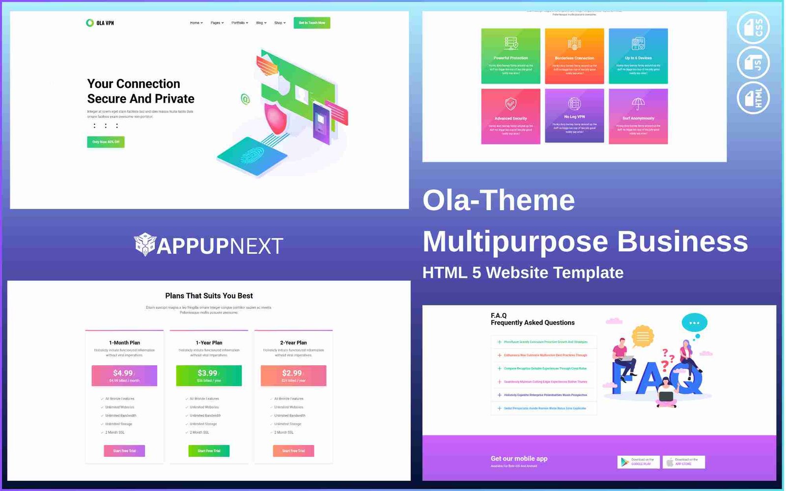 Ola‑Theme - Multipurpose Business - HTML 5 Website Template - v16