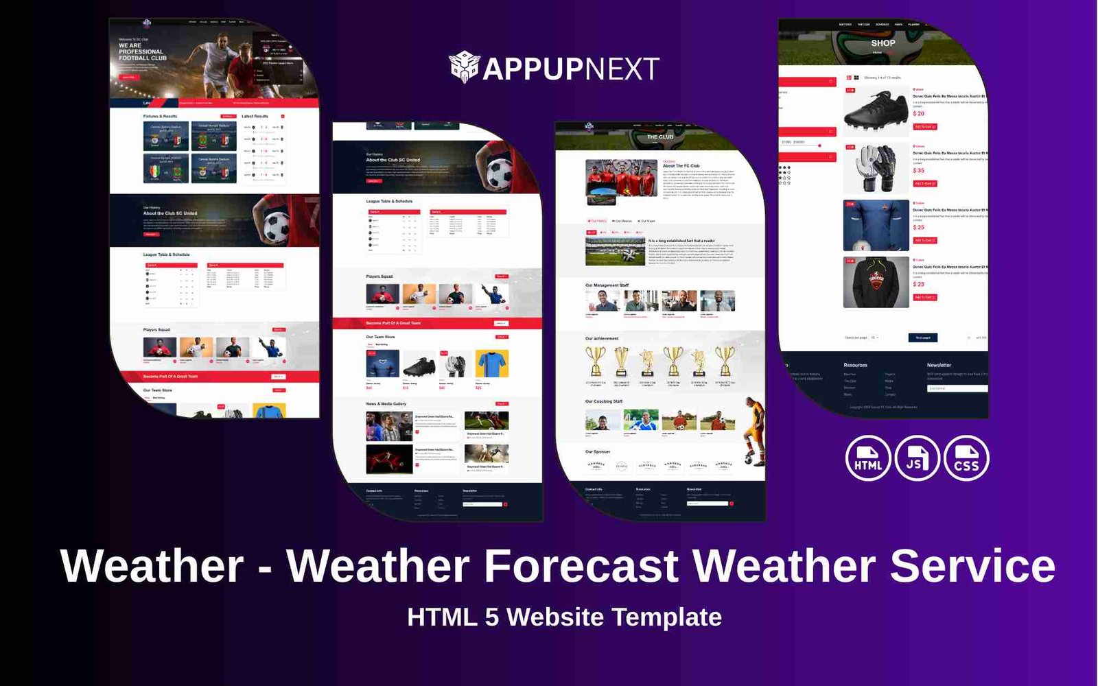 Weather -Weather Forecast Weather Service - HTML 5 Website Template