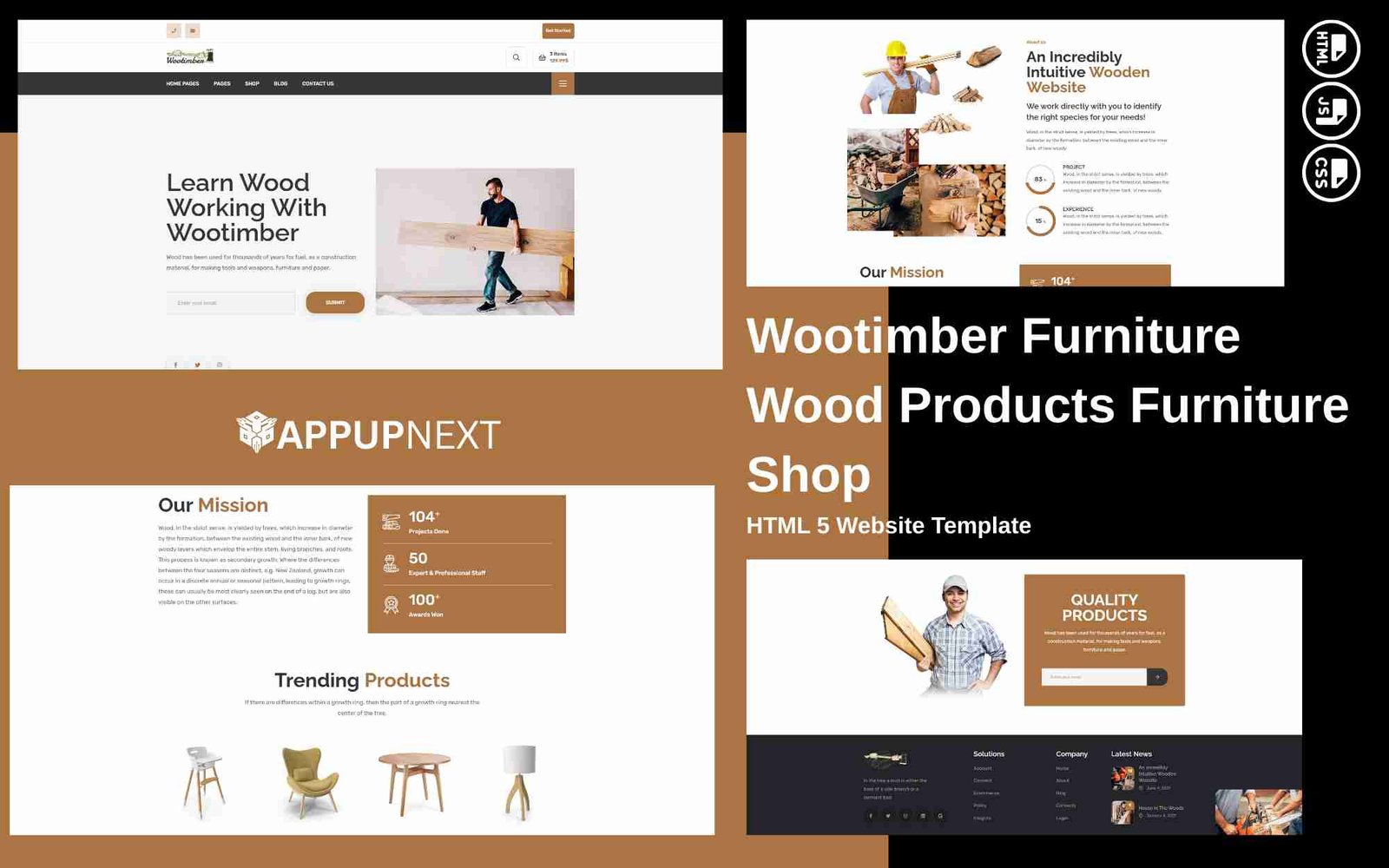 Wootimber -Furniture Wood Products Furniture Shop- HTML 5 Website Template - v2