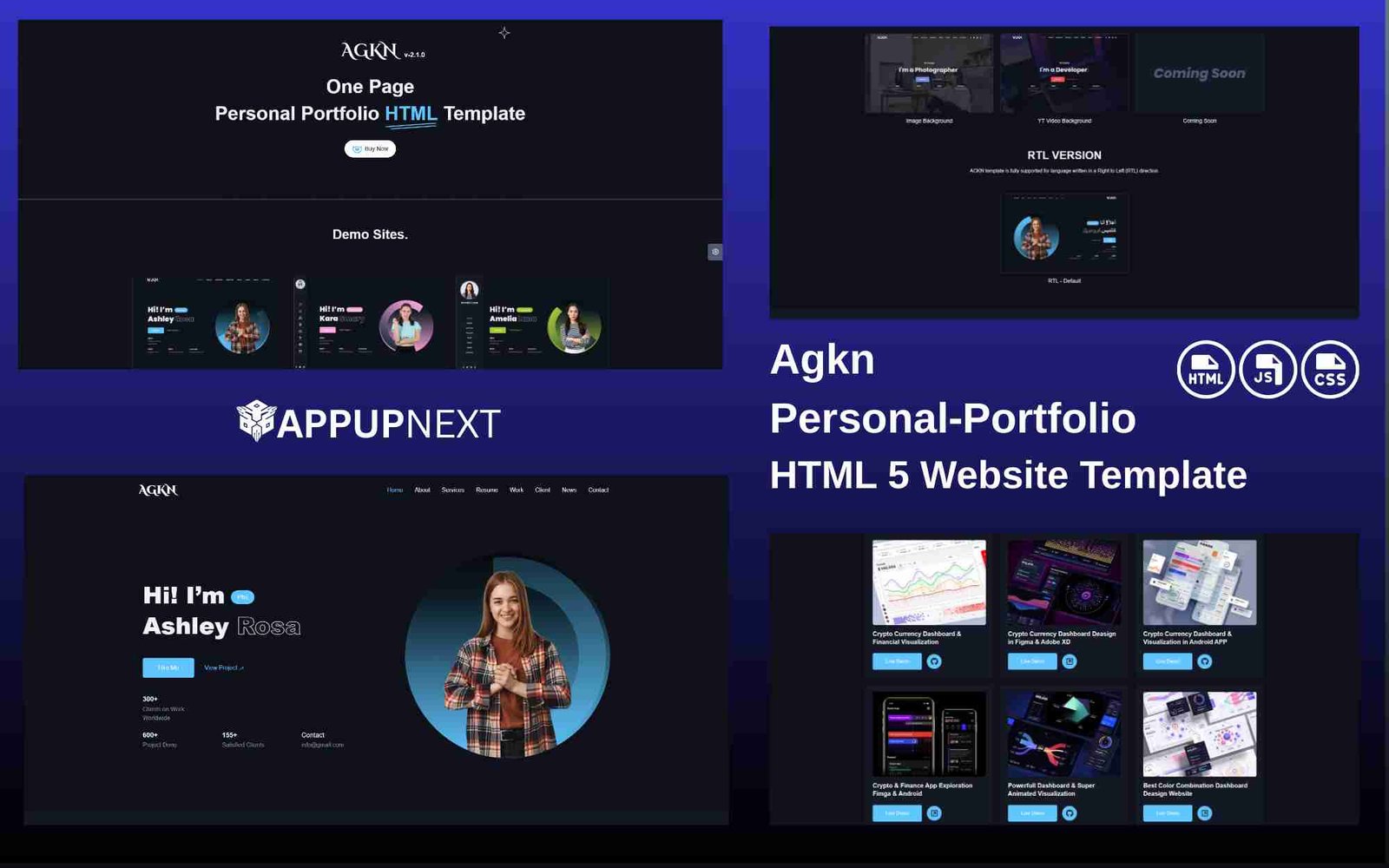 Agkn -Personal‑Portfolio - HTML 5 Website Template - v1
