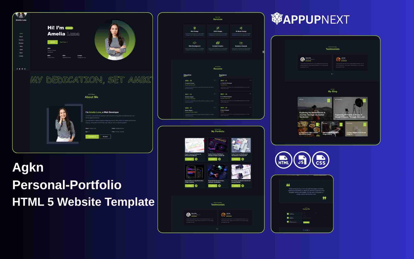 Agkn -Personal‑Portfolio - HTML 5 Website Template - v4