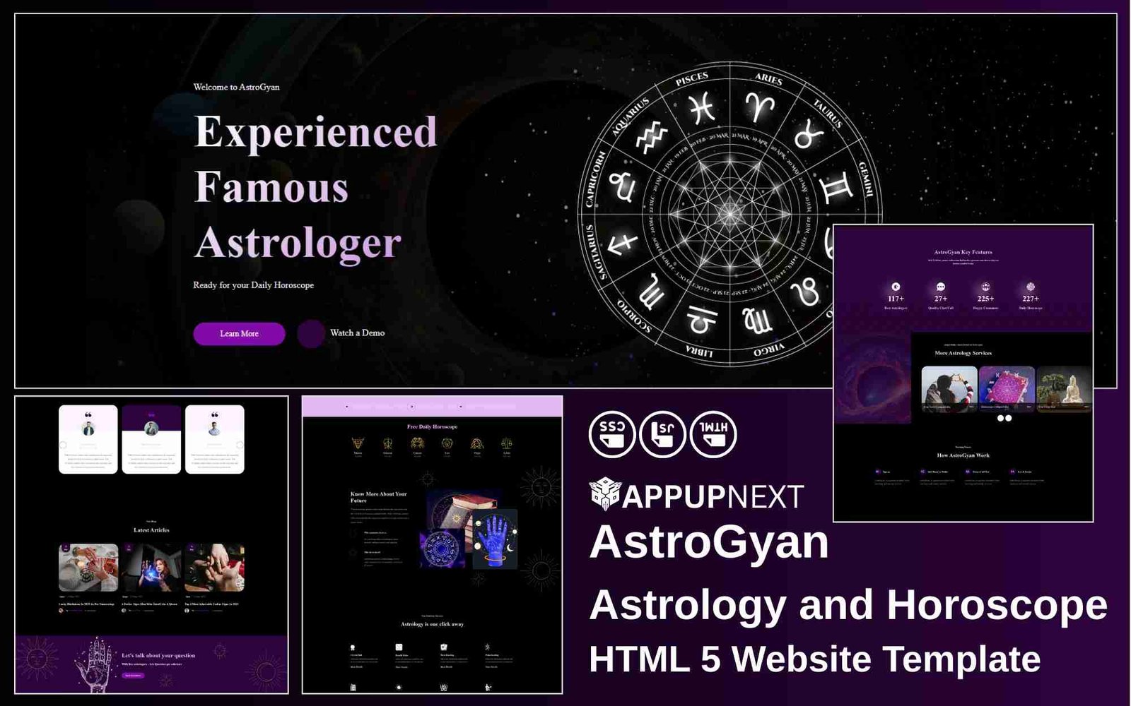 AstroGyan - Astrology and Horoscope - HTML 5 Website Template - v1