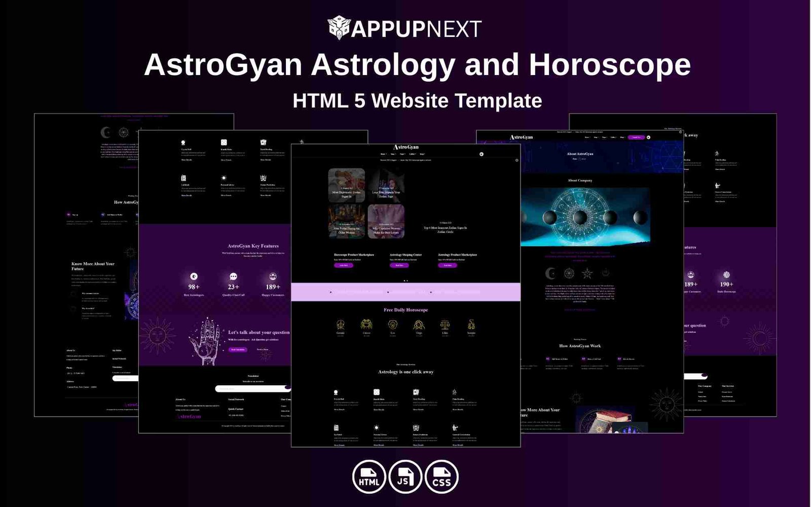 AstroGyan - Astrology and Horoscope - HTML 5 Website Template - v2