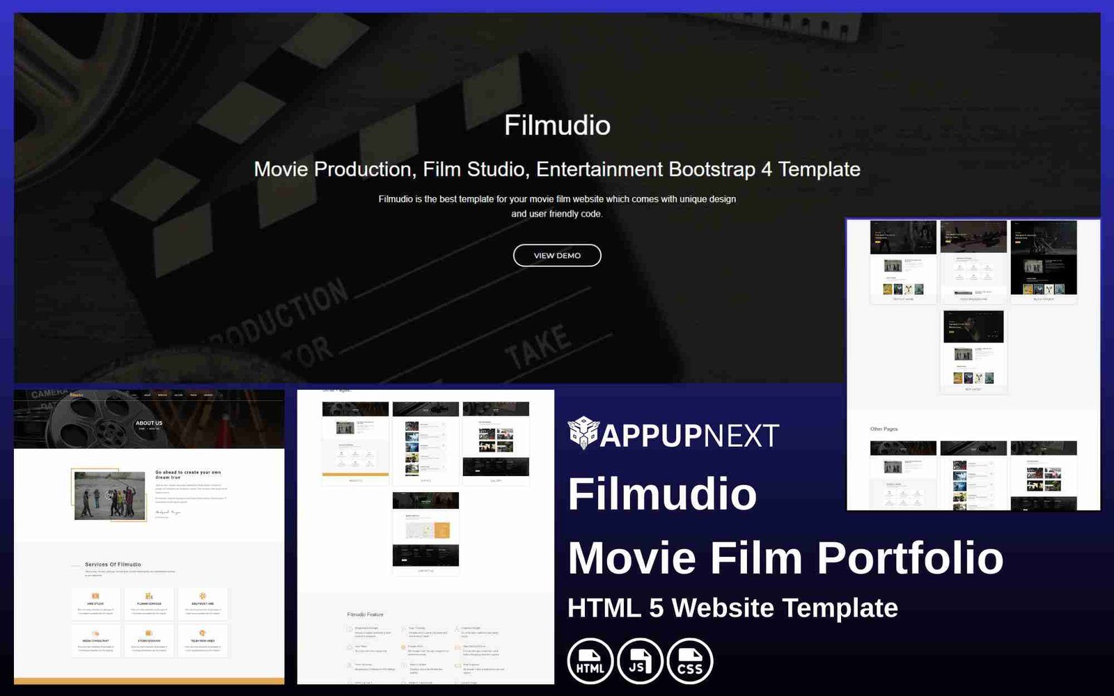Filmudio -Movie Film Portfolio - HTML 5 Website Template - v1