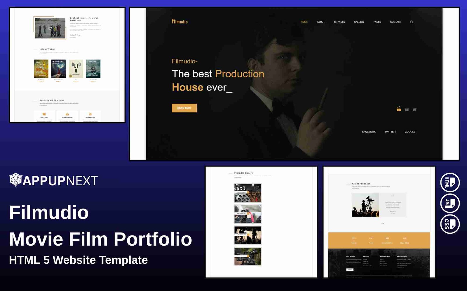Filmudio -Movie Film Portfolio - HTML 5 Website Template - v5
