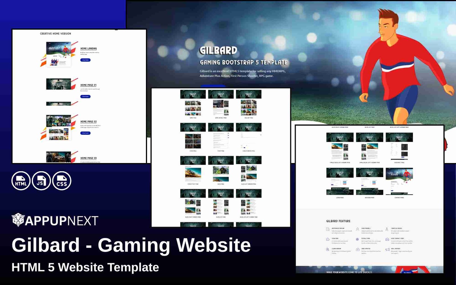 Gilbard - Gaming Website - HTML 5 Website Template - v1