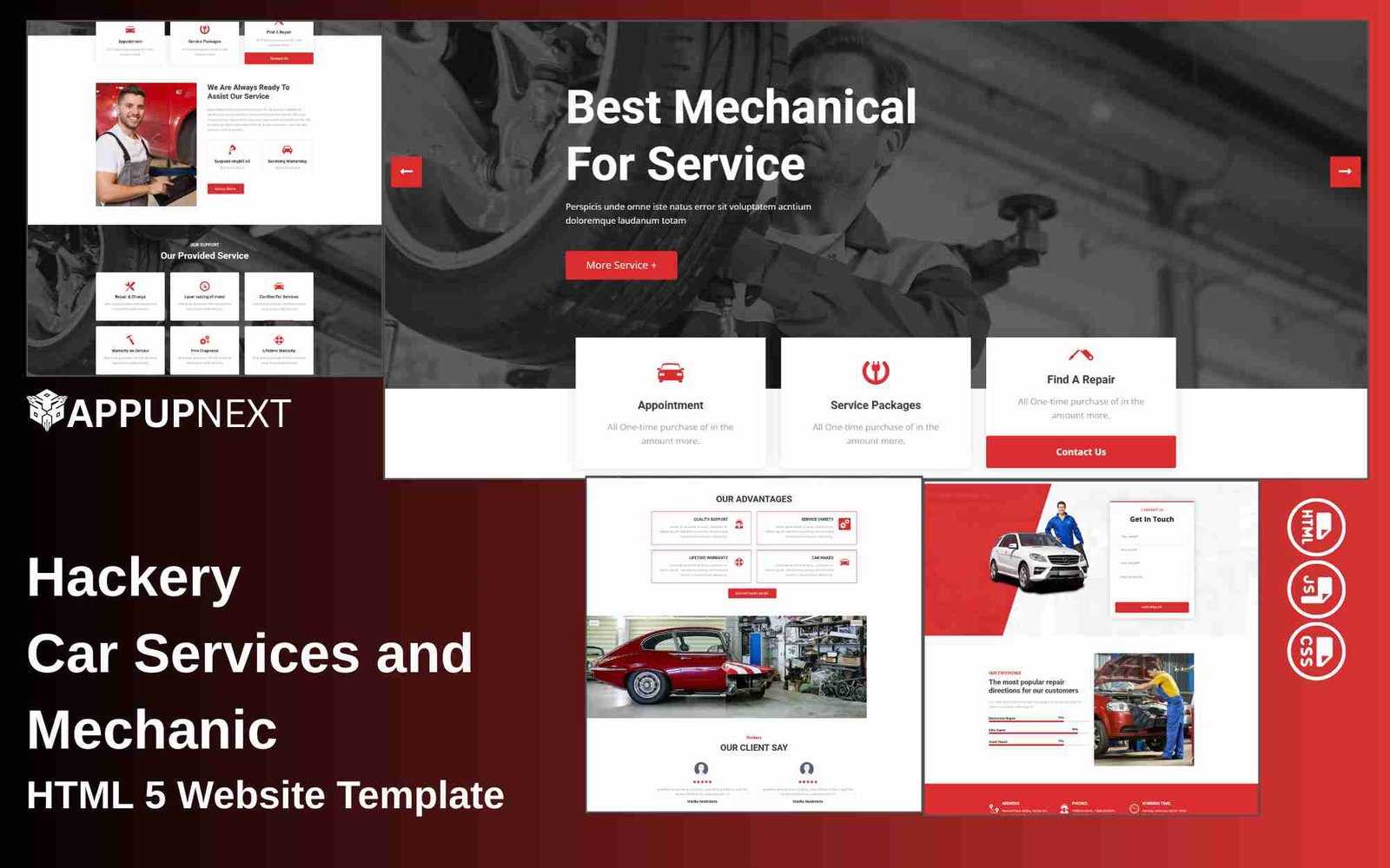Hackery - Car Services and Mechanic - HTML 5 Website Template - v1