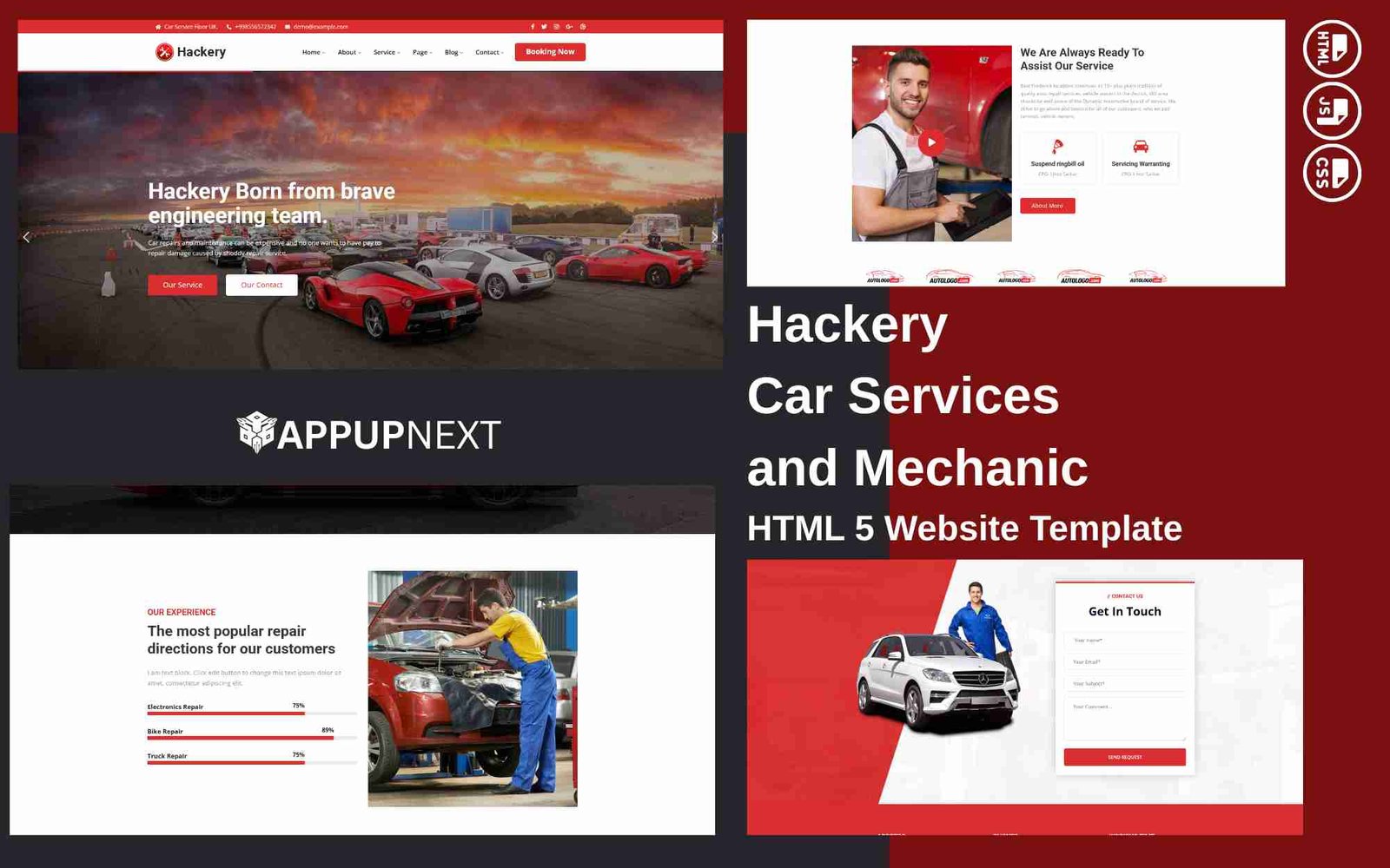 Hackery - Car Services and Mechanic - HTML 5 Website Template - v3