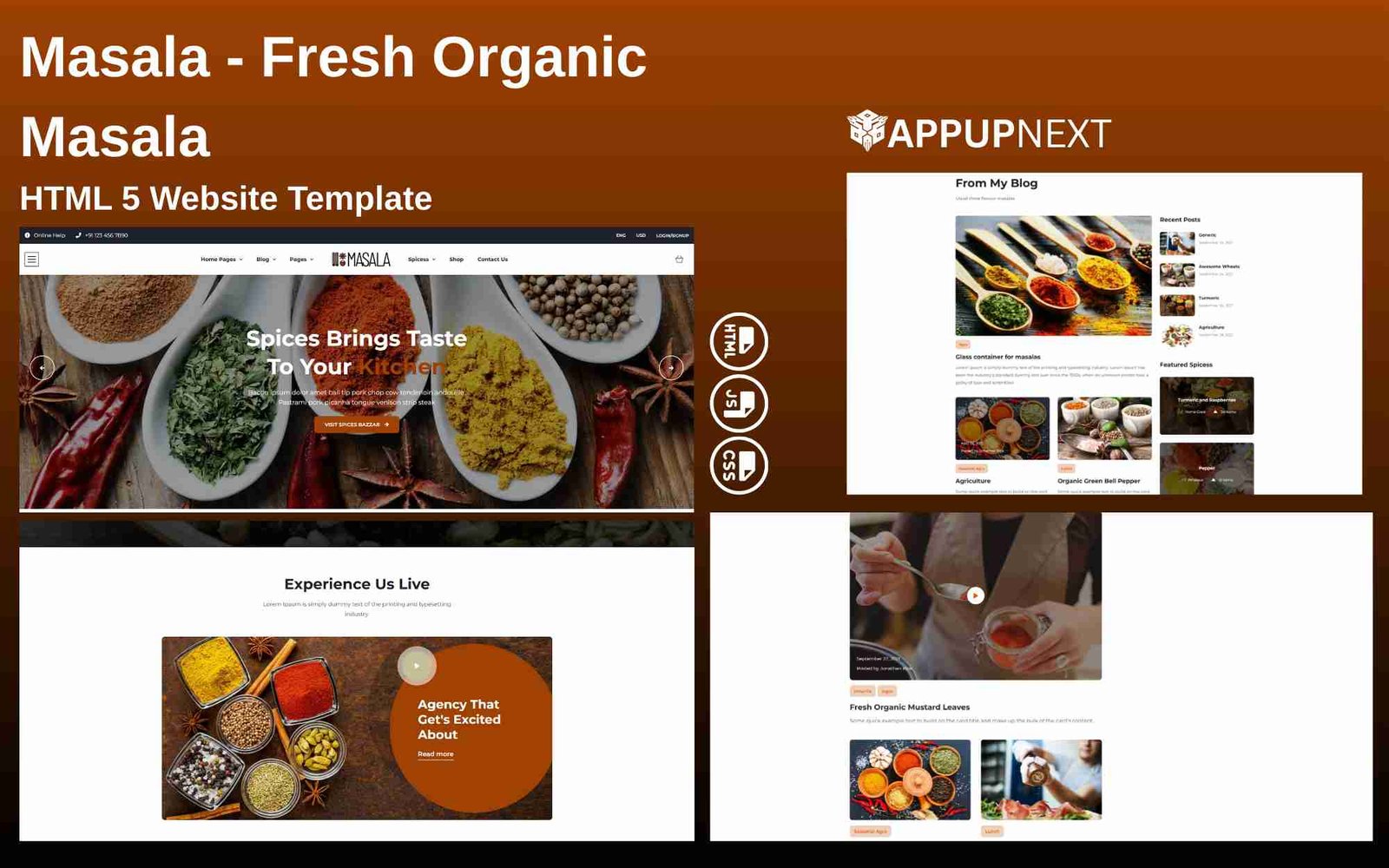 Masala - Fresh Organic Masala - HTML 5 Website Template  - v2