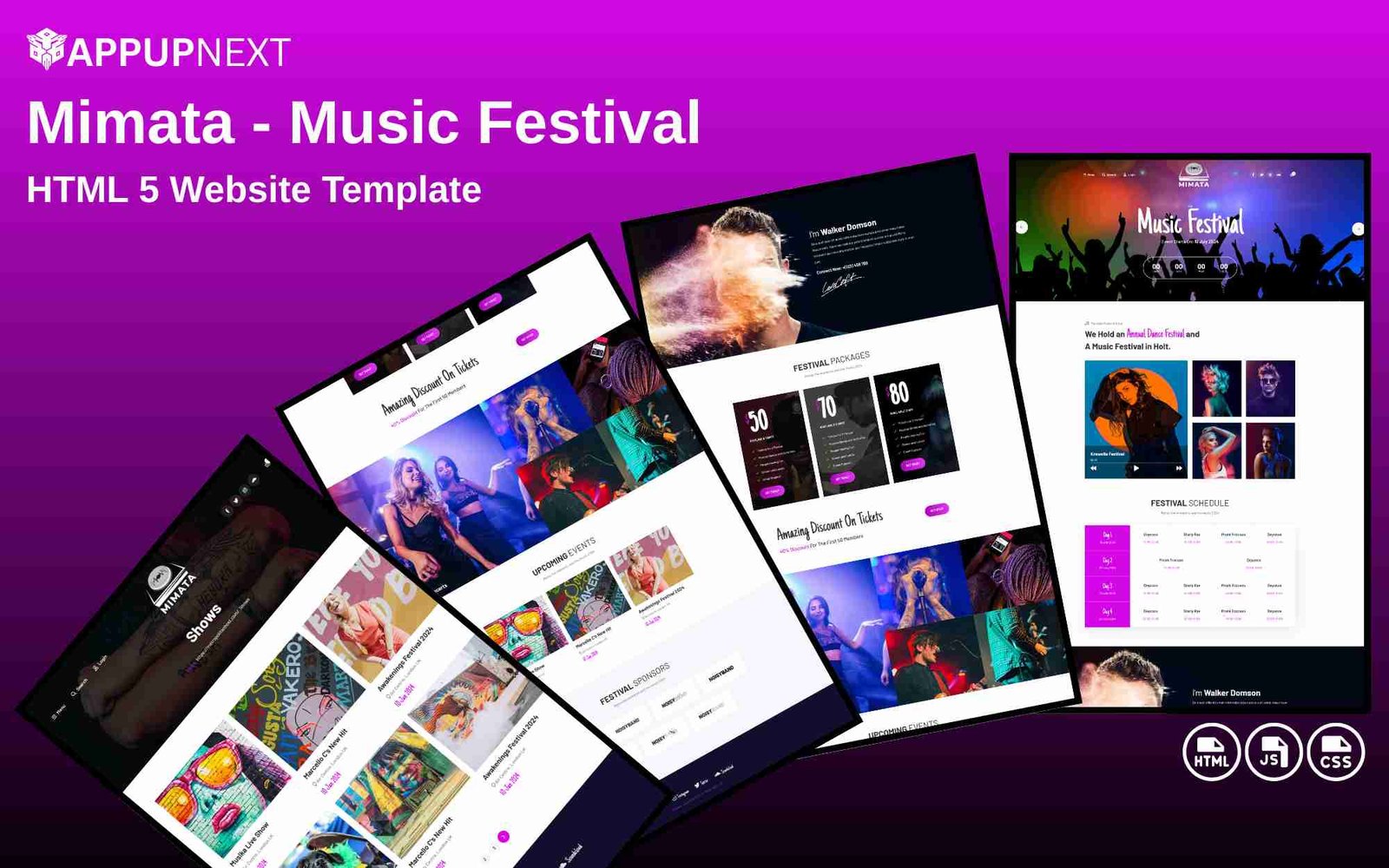 Mimata - Music Festival  - HTML 5 Website Template
