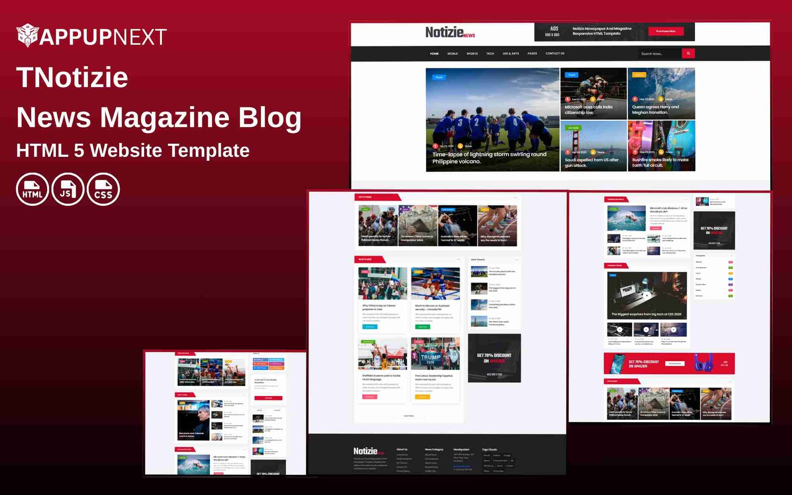 Notizie -News Magazine Blog - HTML 5 Website Template