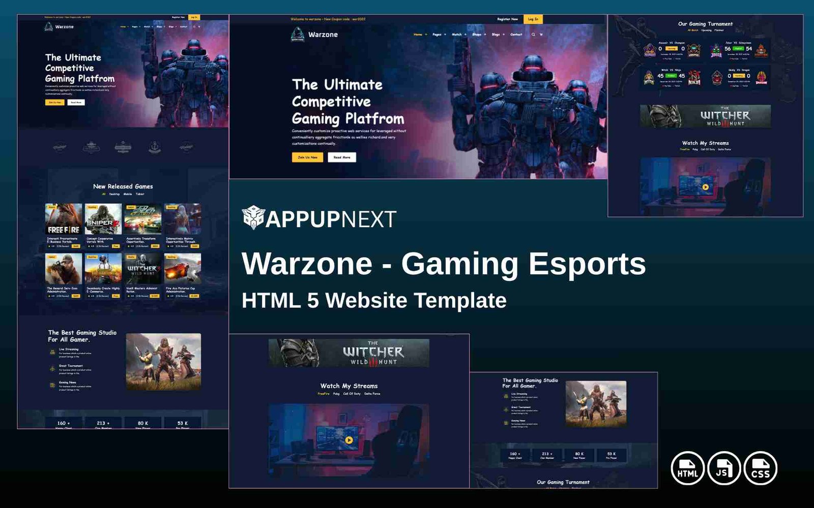 Warzone - Gaming Esports - HTML 5 Website Template - v2