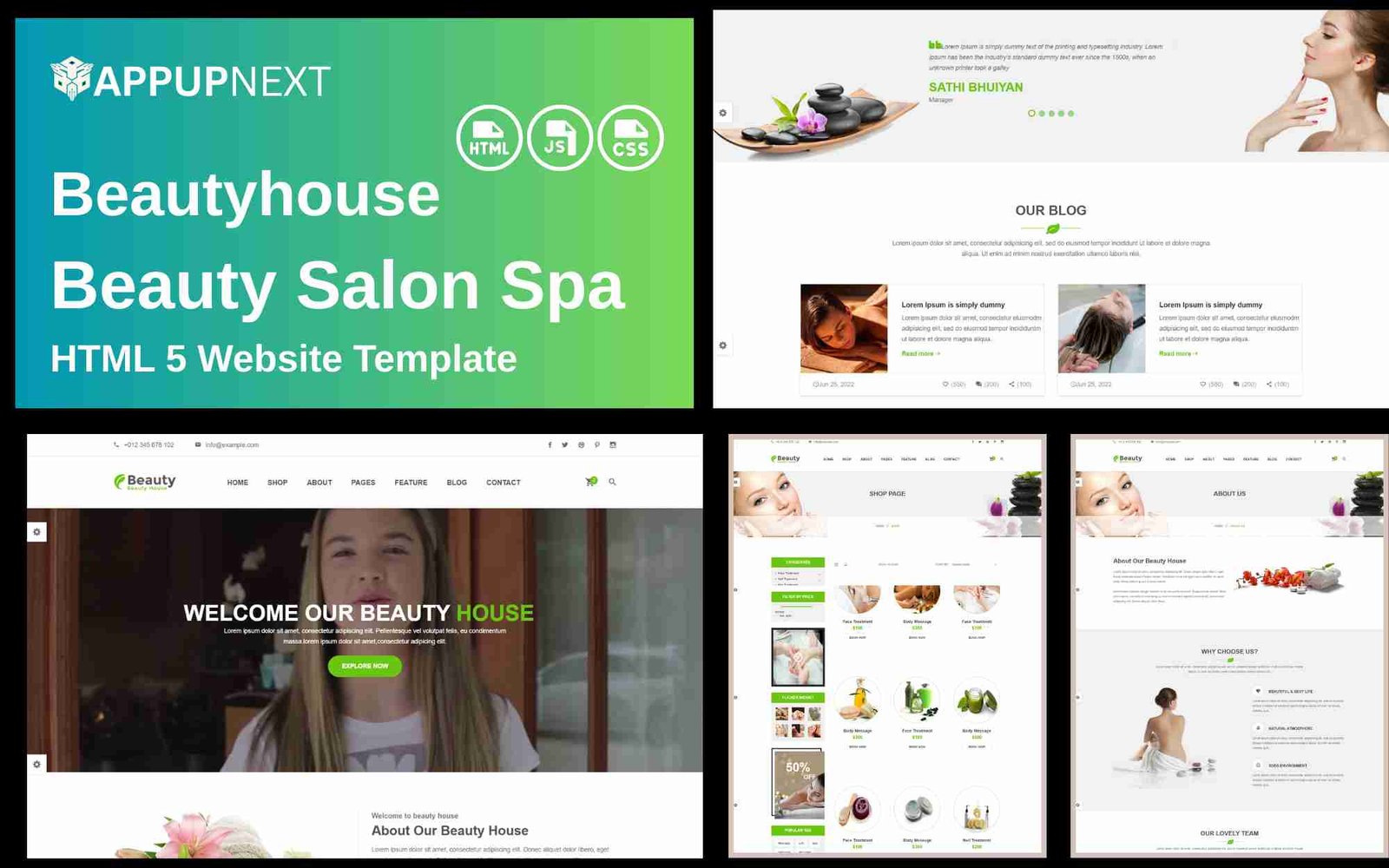 Beautyhouse - Beauty Salon Spa - HTML 5 Website Template - v5