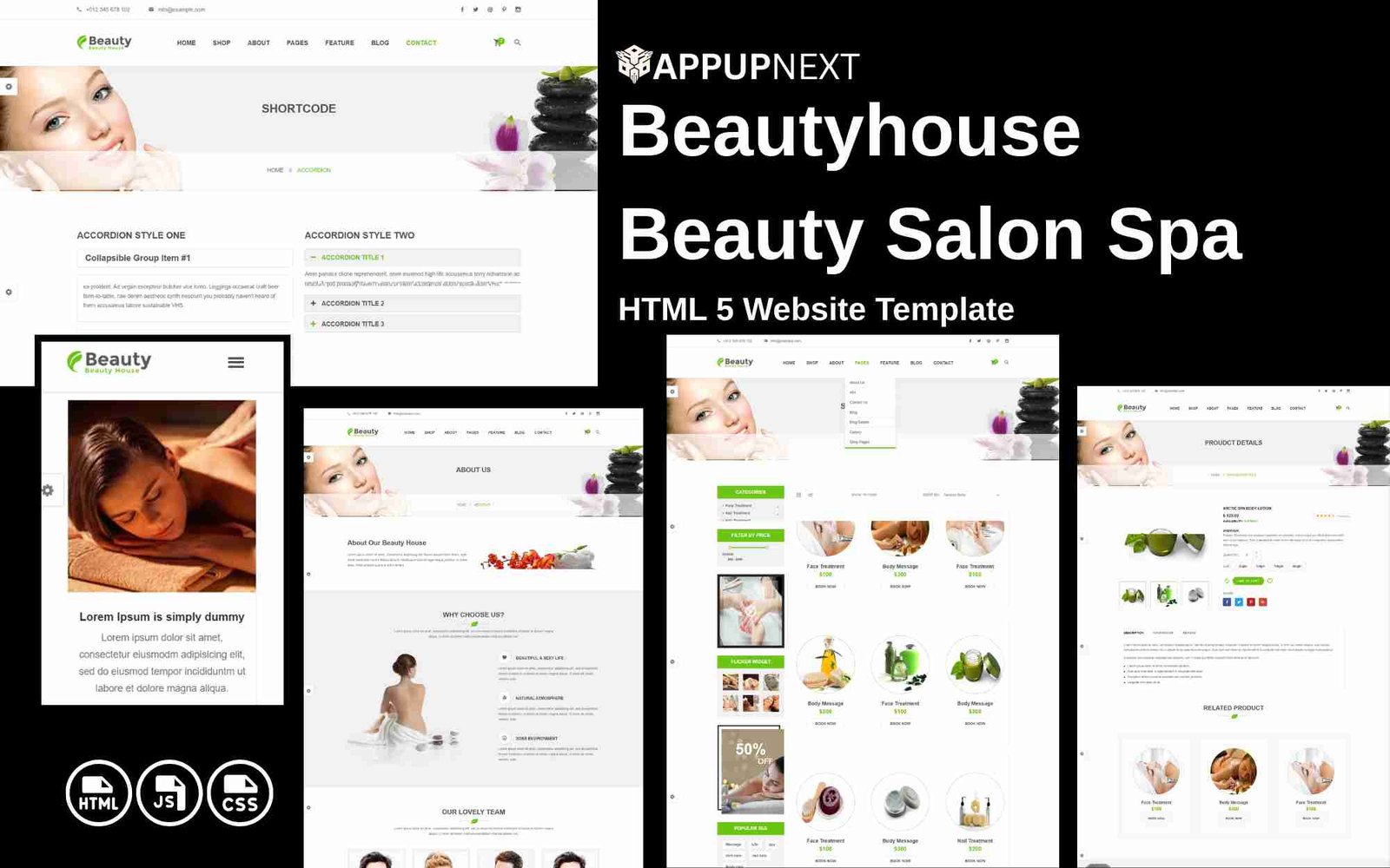 Beautyhouse - Beauty Salon Spa - HTML 5 Website Template - v8