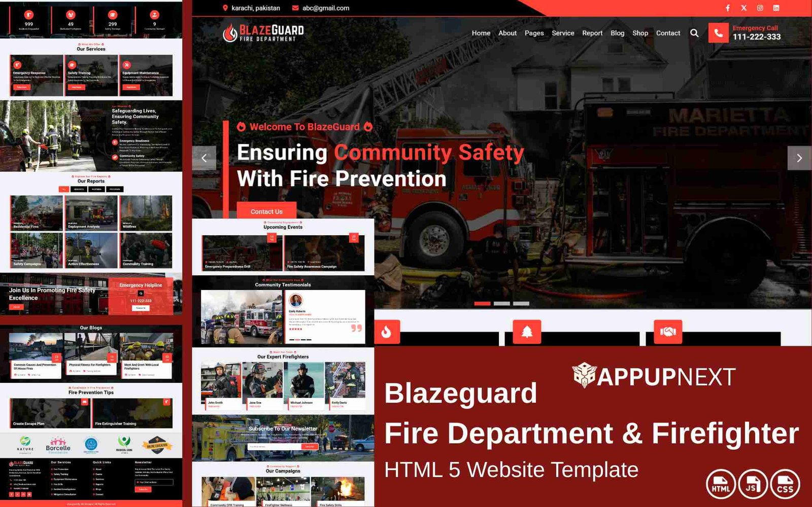 Blazeguard - Fire Department & Firefighter - HTML 5 Website Template