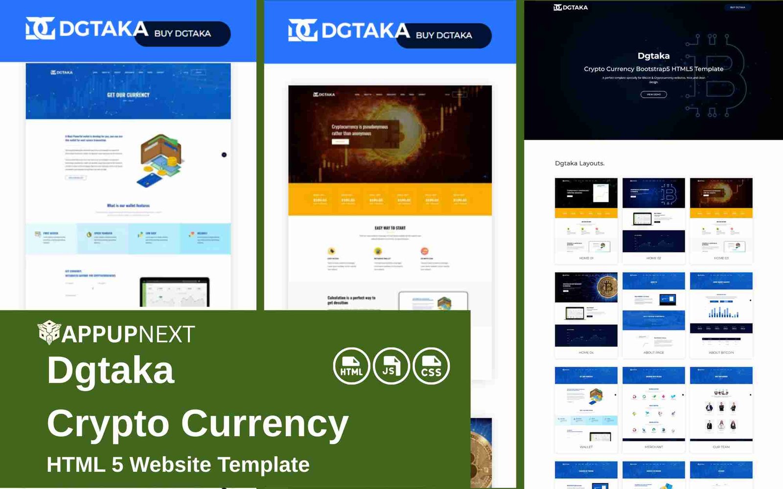 Dgtaka - Crypto Currency - HTML 5 Website Template - v1