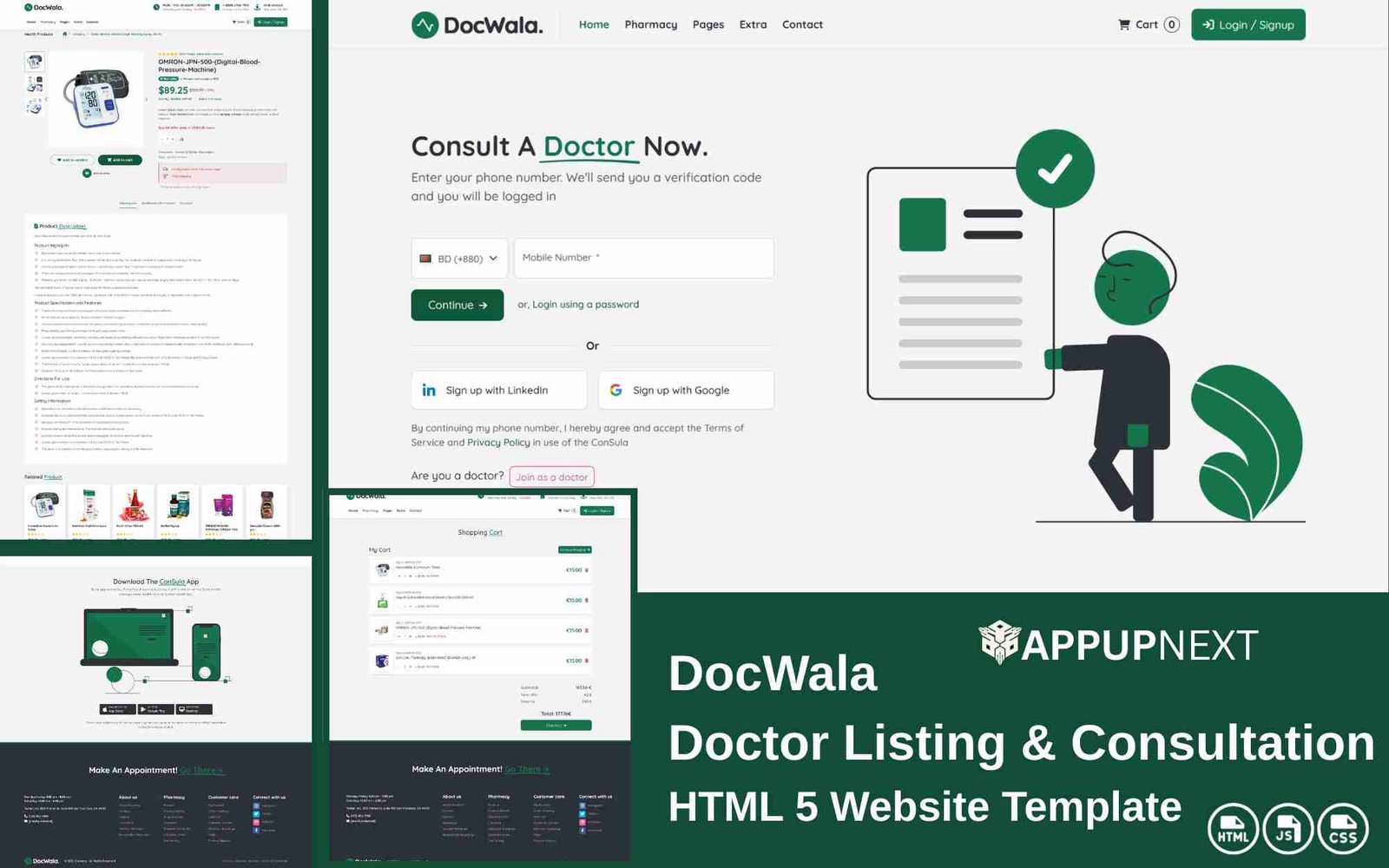 DocWala - Doctor Listing & Consultation - HTML 5 Website Template - v2