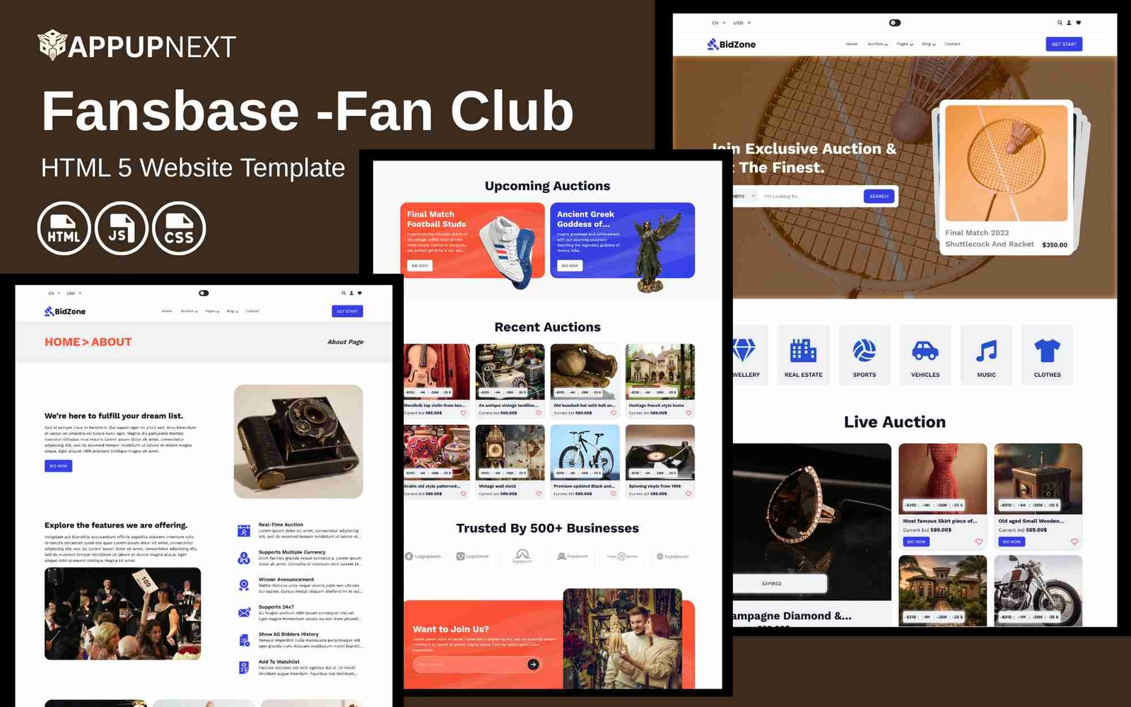 Fansbase -Fan Club - HTML 5 Website Template - v1