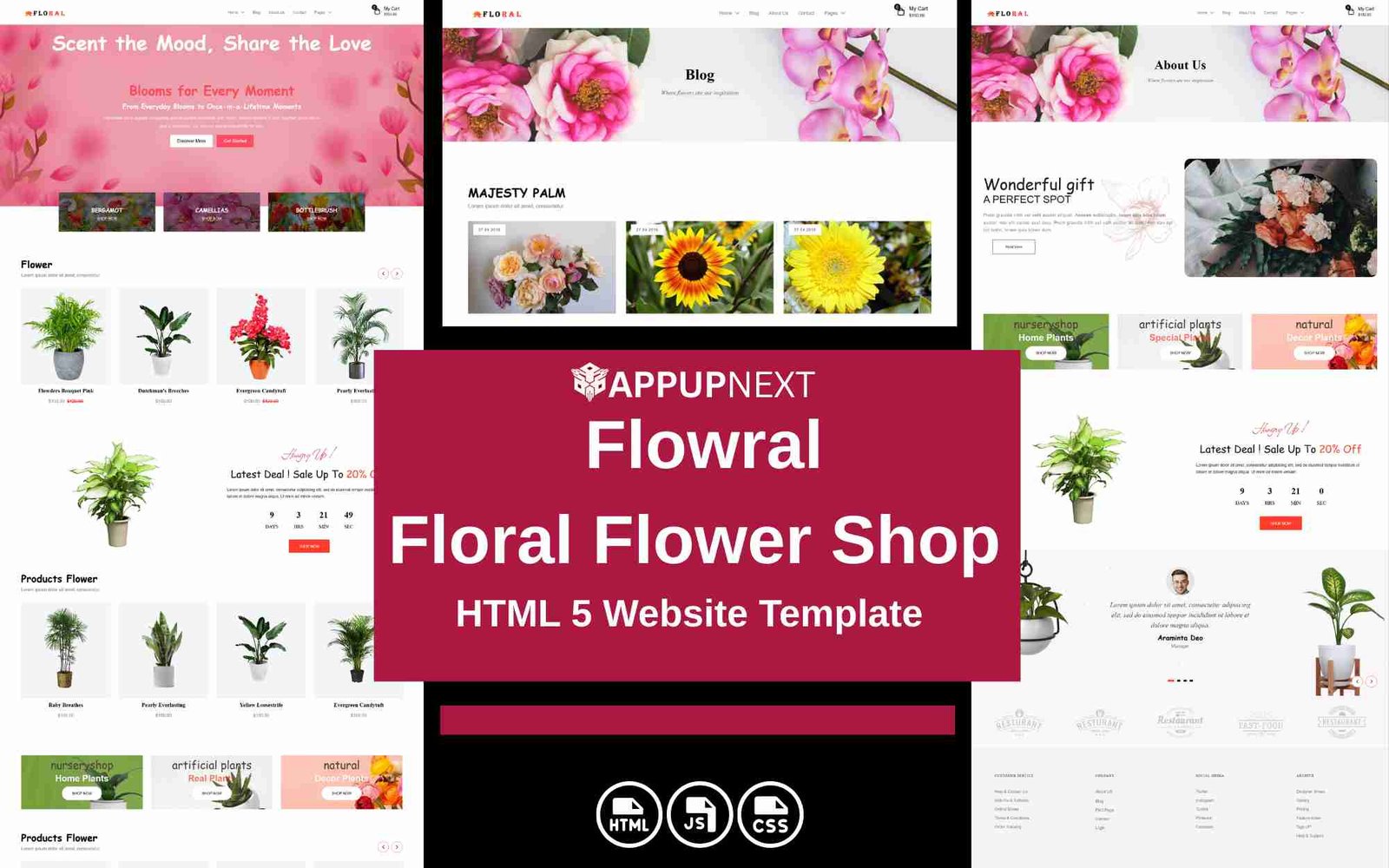 Flowral -Floral Flower Shop - HTML 5 Website Template - v1