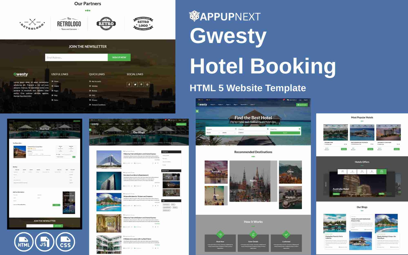 Gwesty -Hotel Booking - HTML 5 Website Template - v1