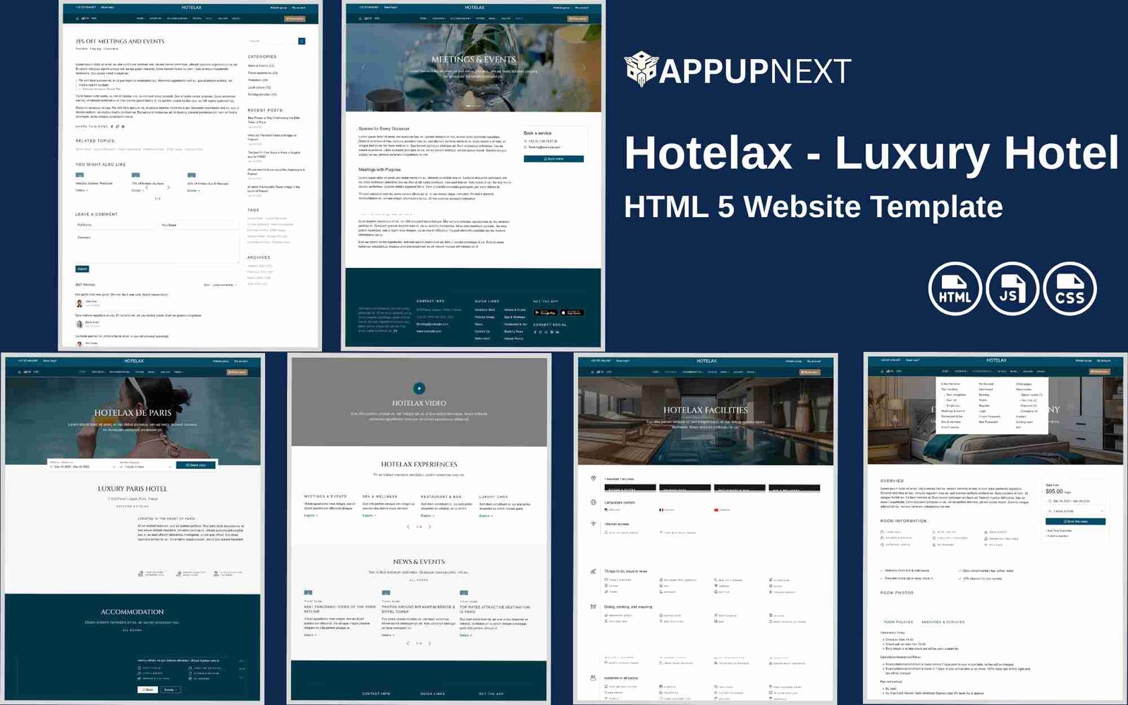Hotelax - Luxury Hotel - HTML 5 Website Template - v3