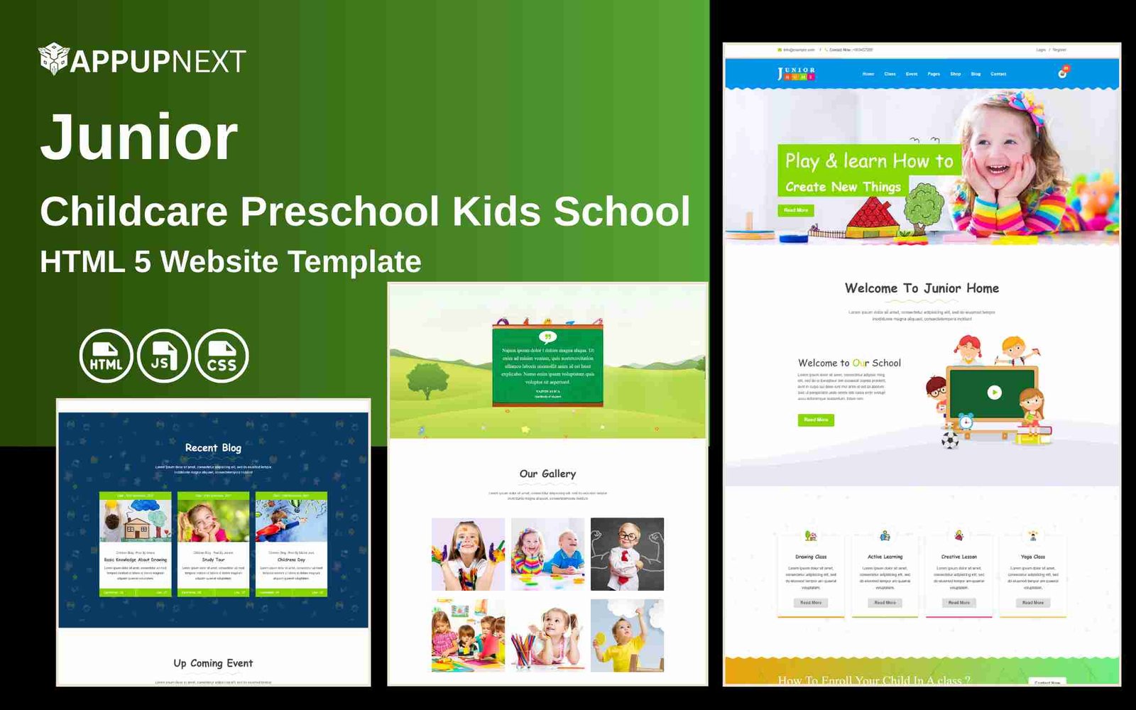 Junior -  Childcare Preschool Kids School - HTML 5 Website Template - v2