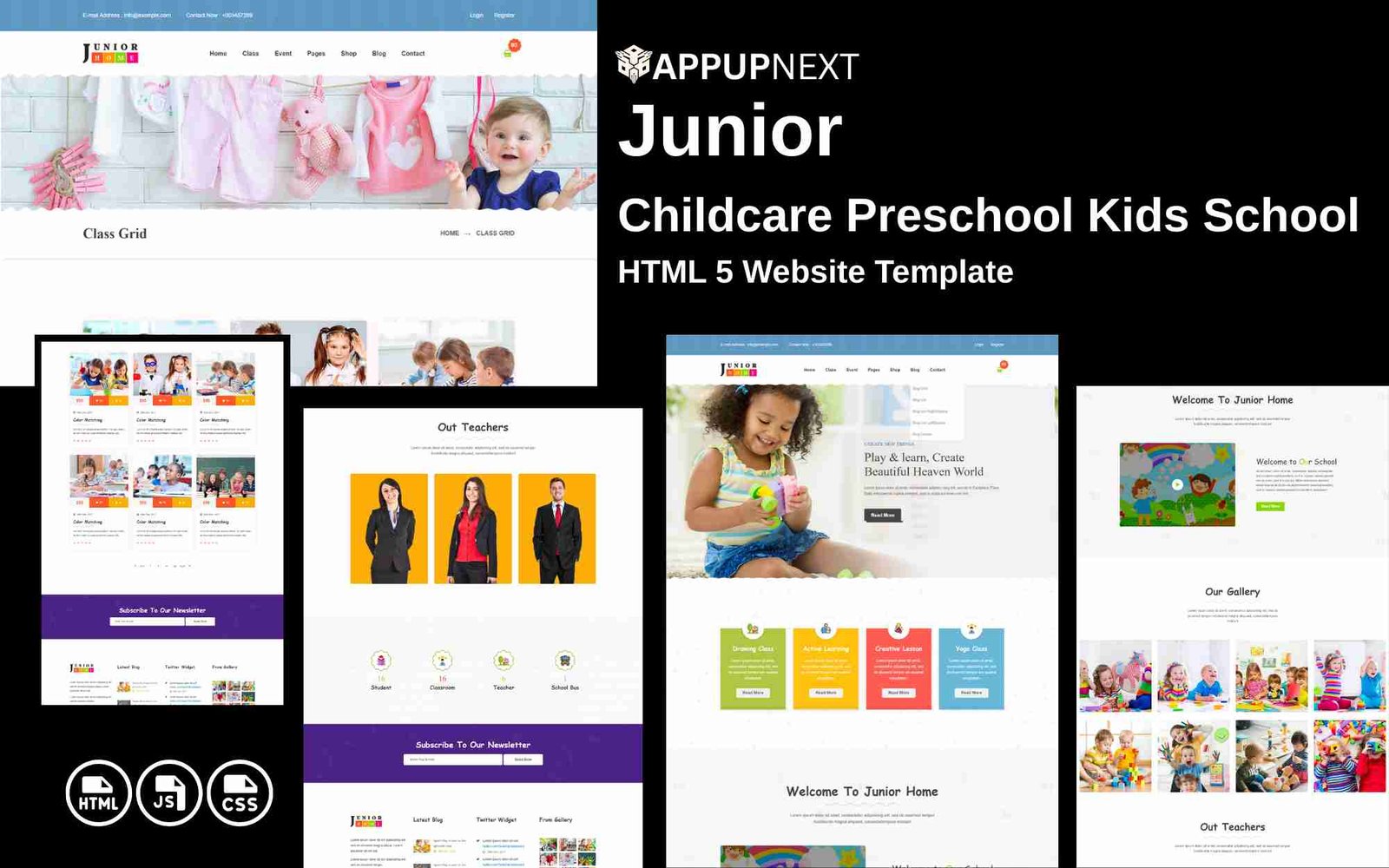 Junior -  Childcare Preschool Kids School - HTML 5 Website Template - v3